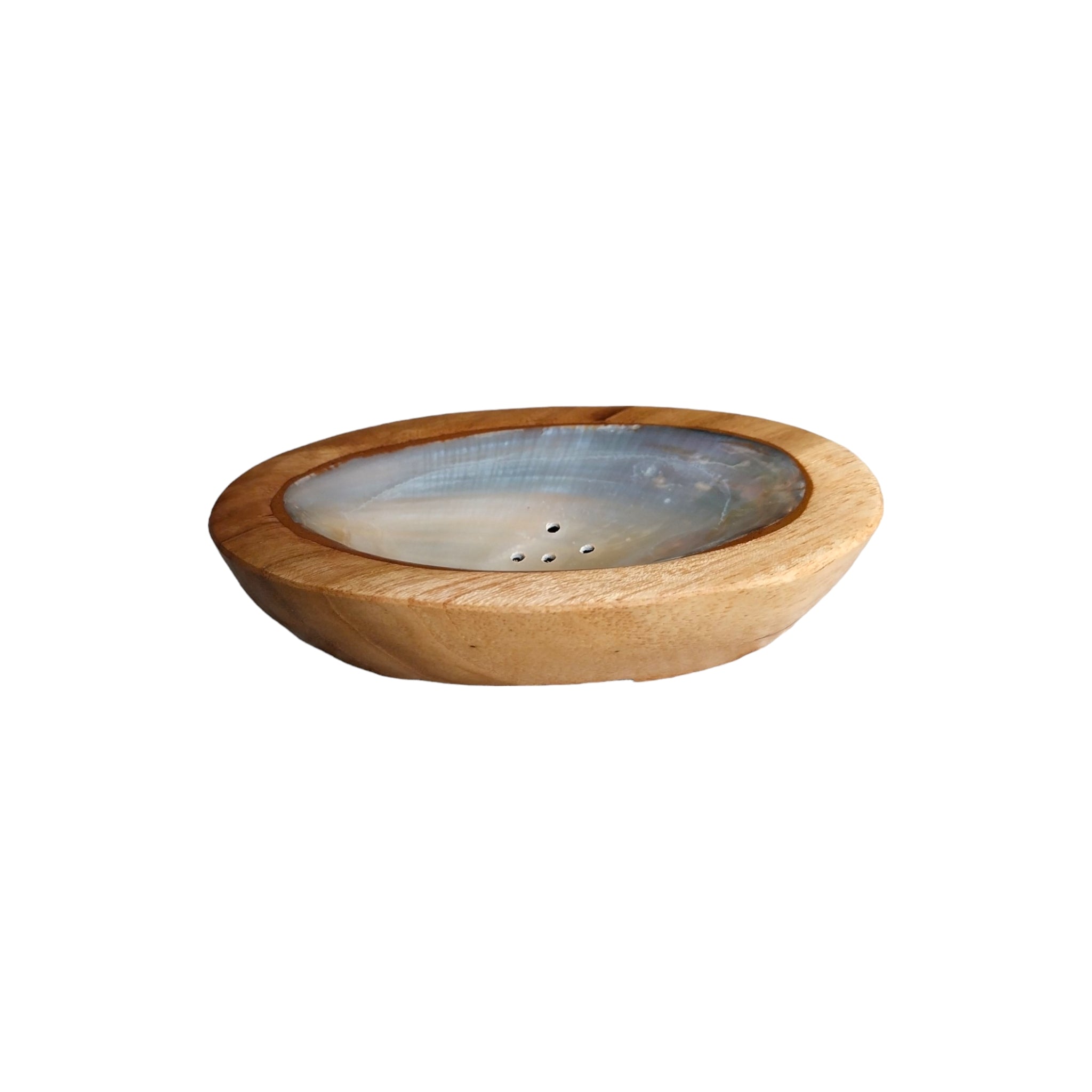 Abalone Teak Soap Dish