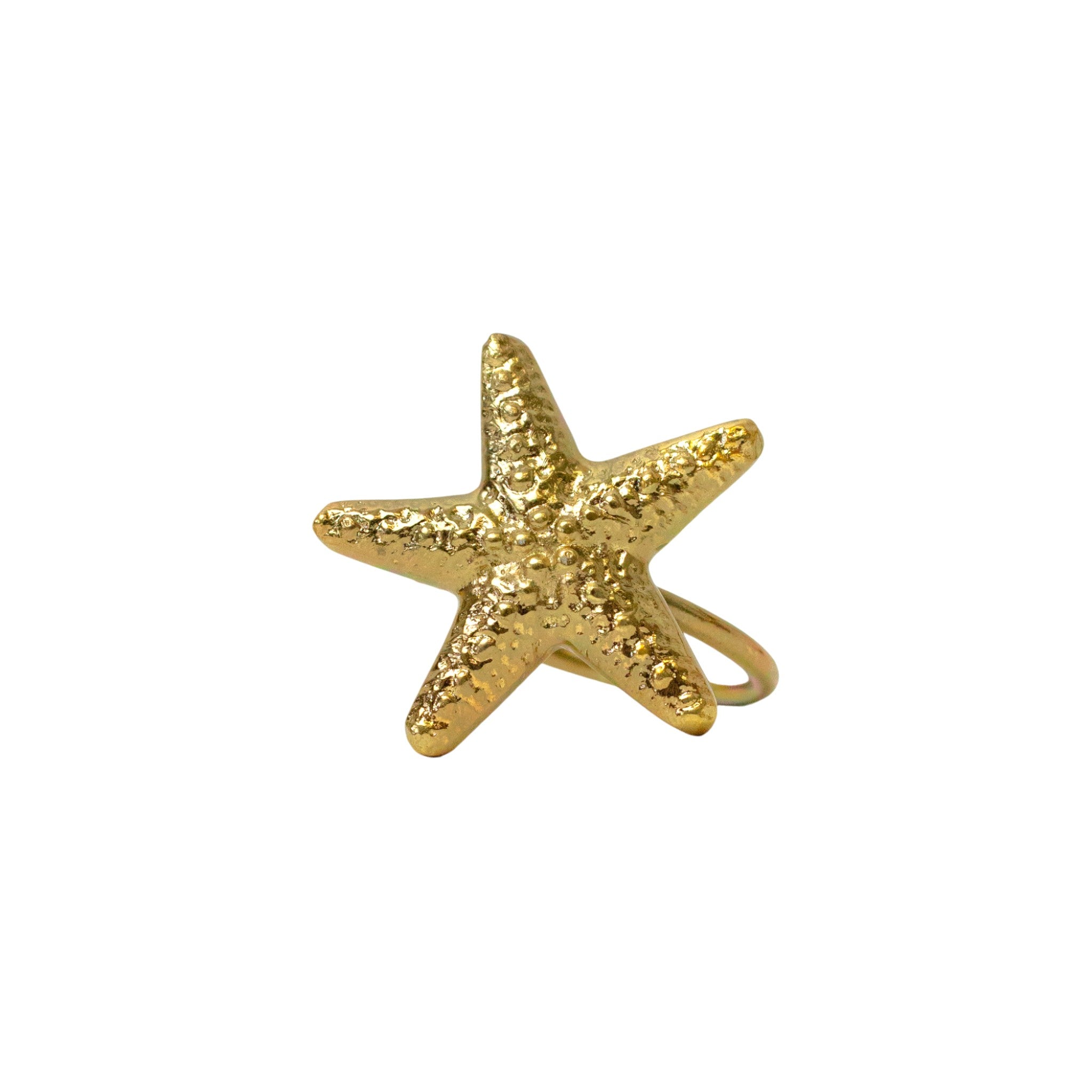 Brass Star Fish Shape Napkin Ring