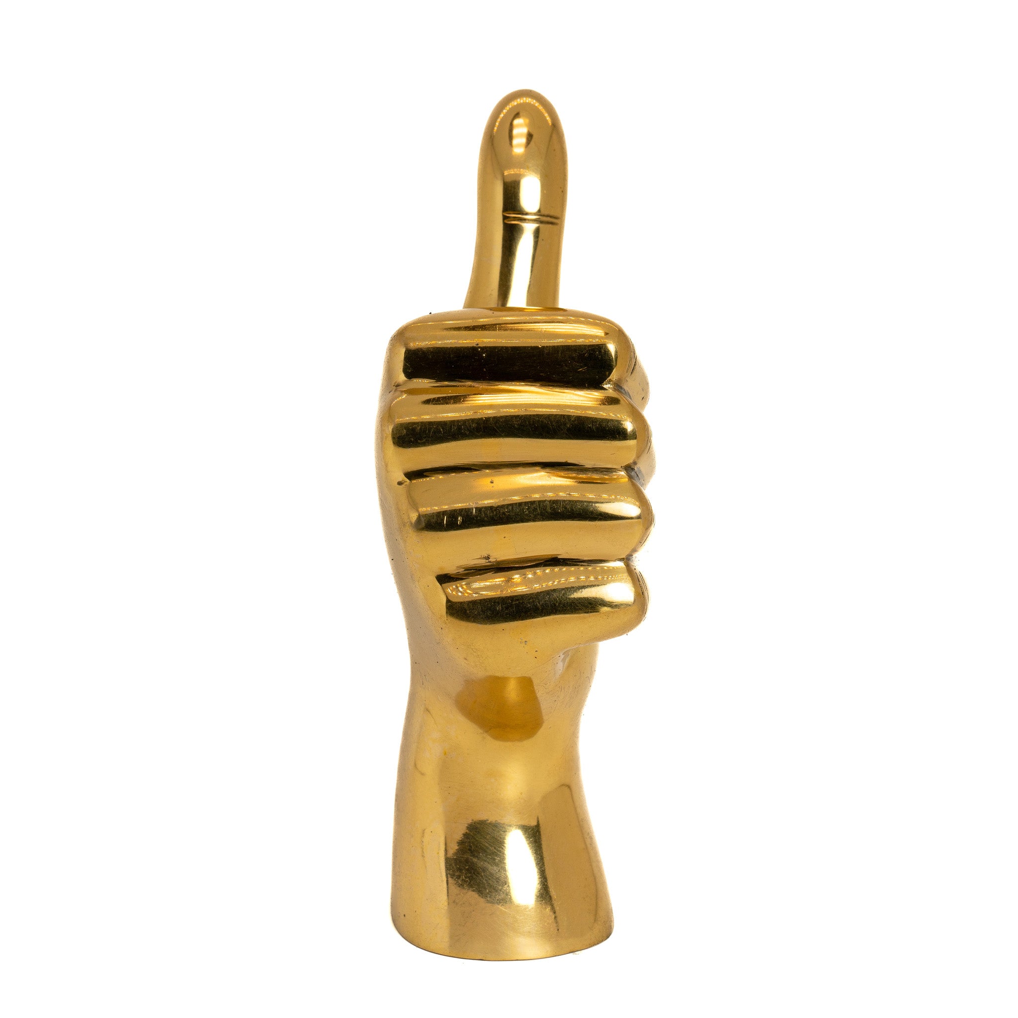 Thumbs Up Brass Hand Sculpture