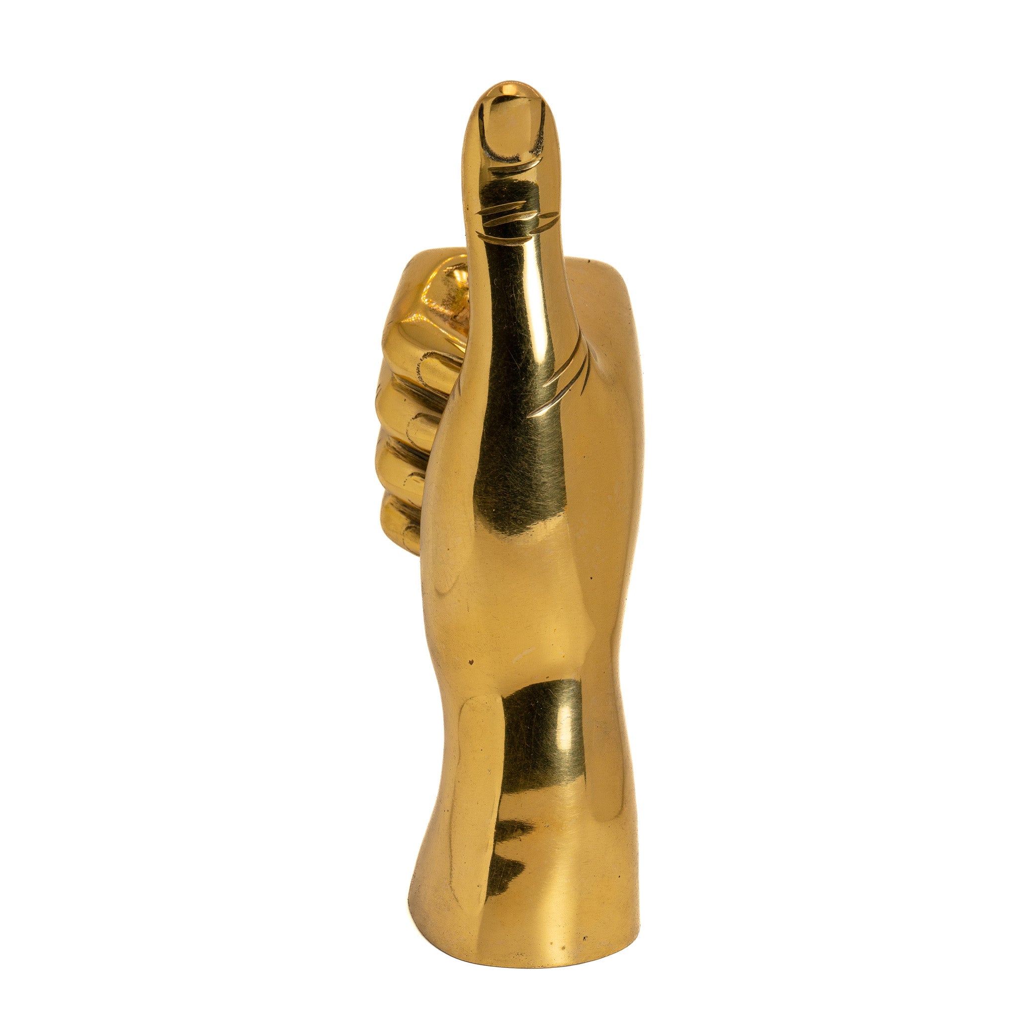 Thumbs Up Brass Hand Sculpture
