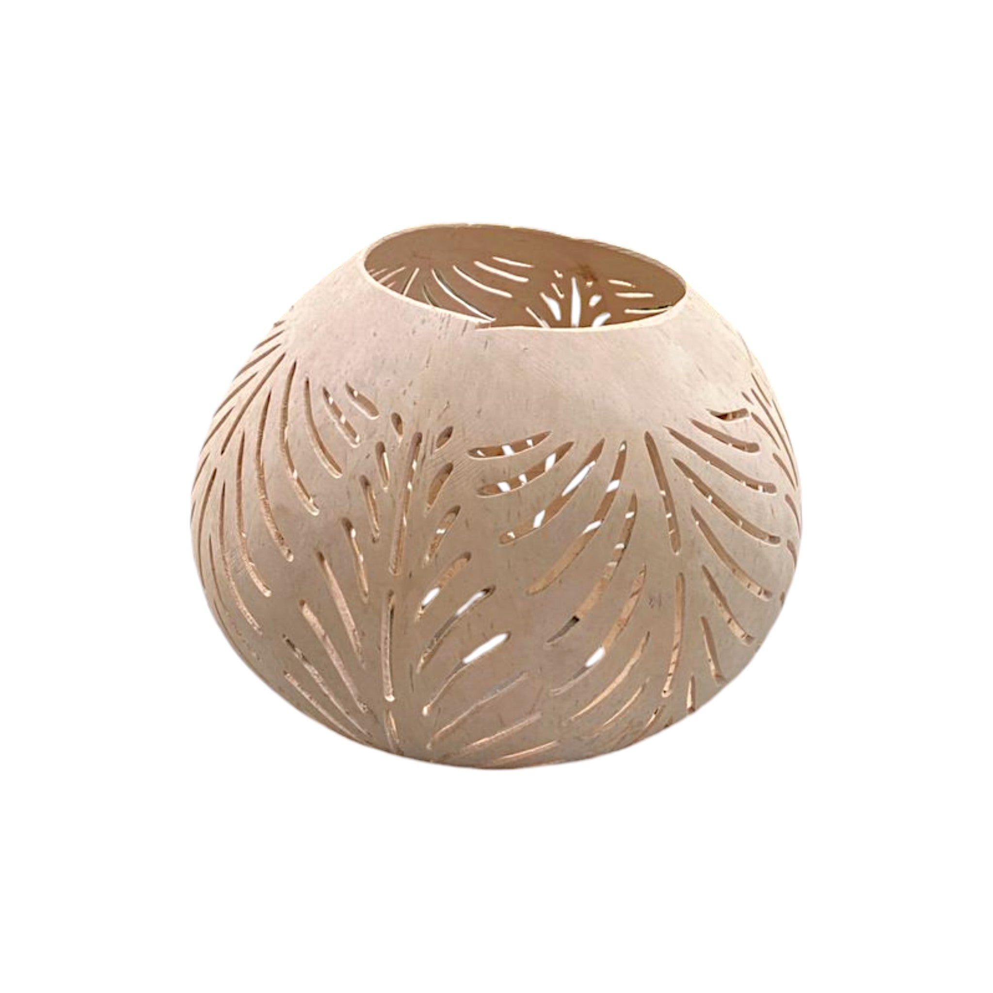 Coconut Shell Tea Light Candle Holder