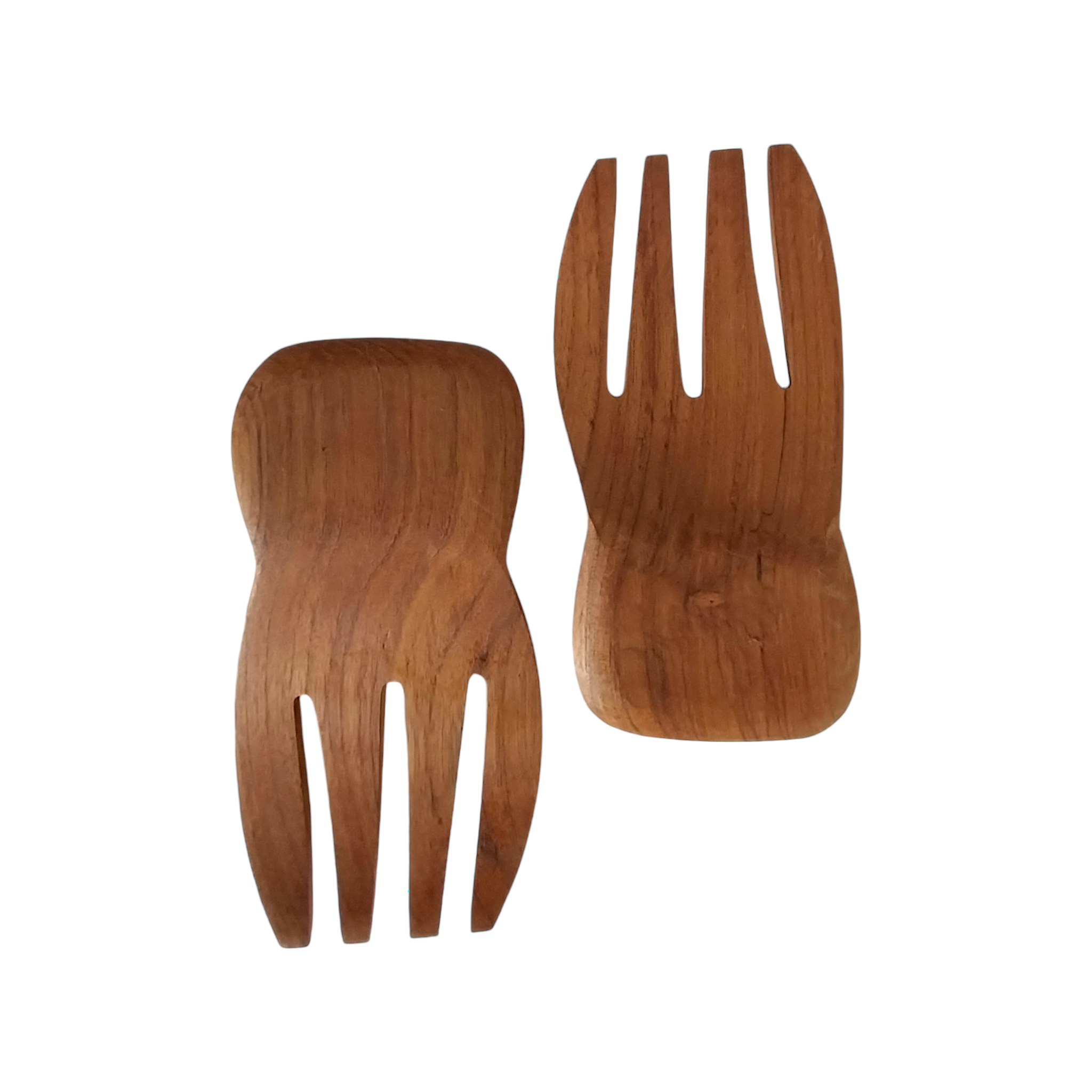 Brown Teak Wood Salad Claws 2pcs