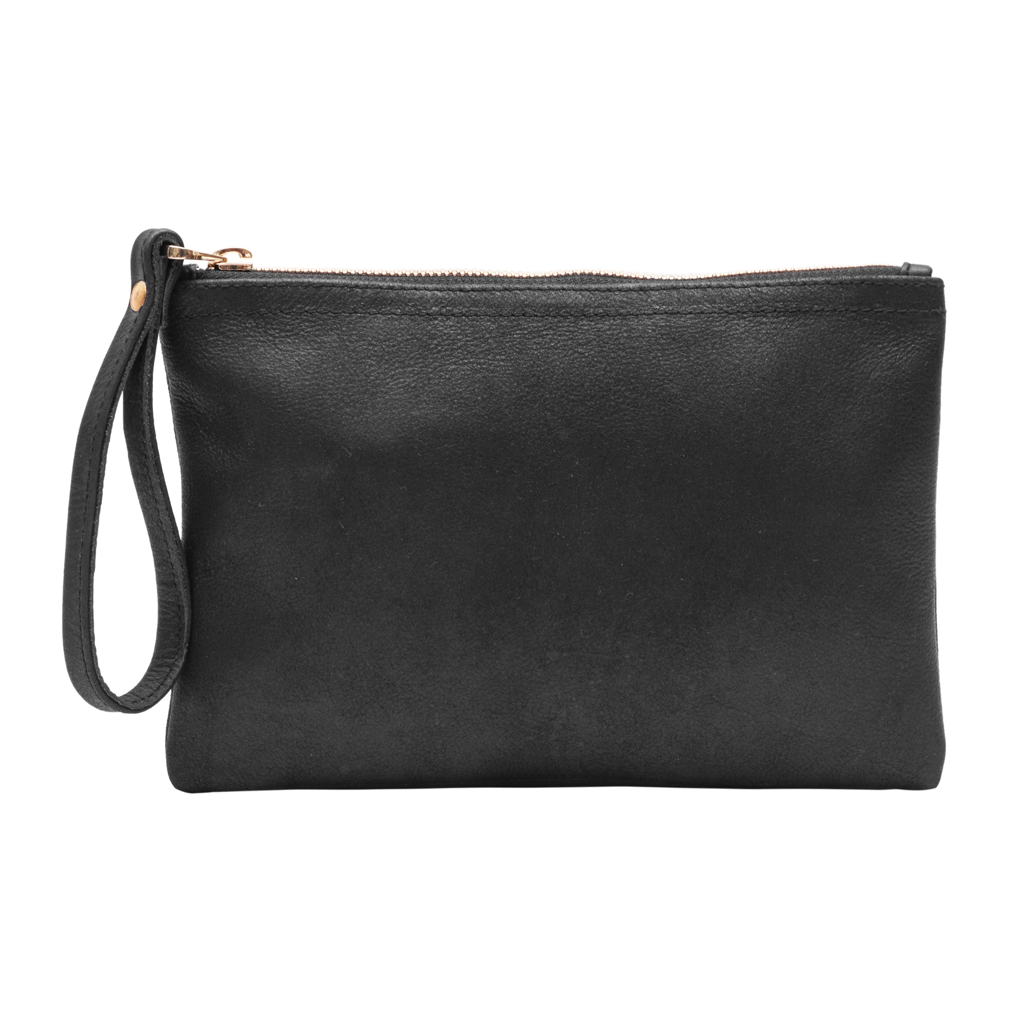 Black Leather Clutch