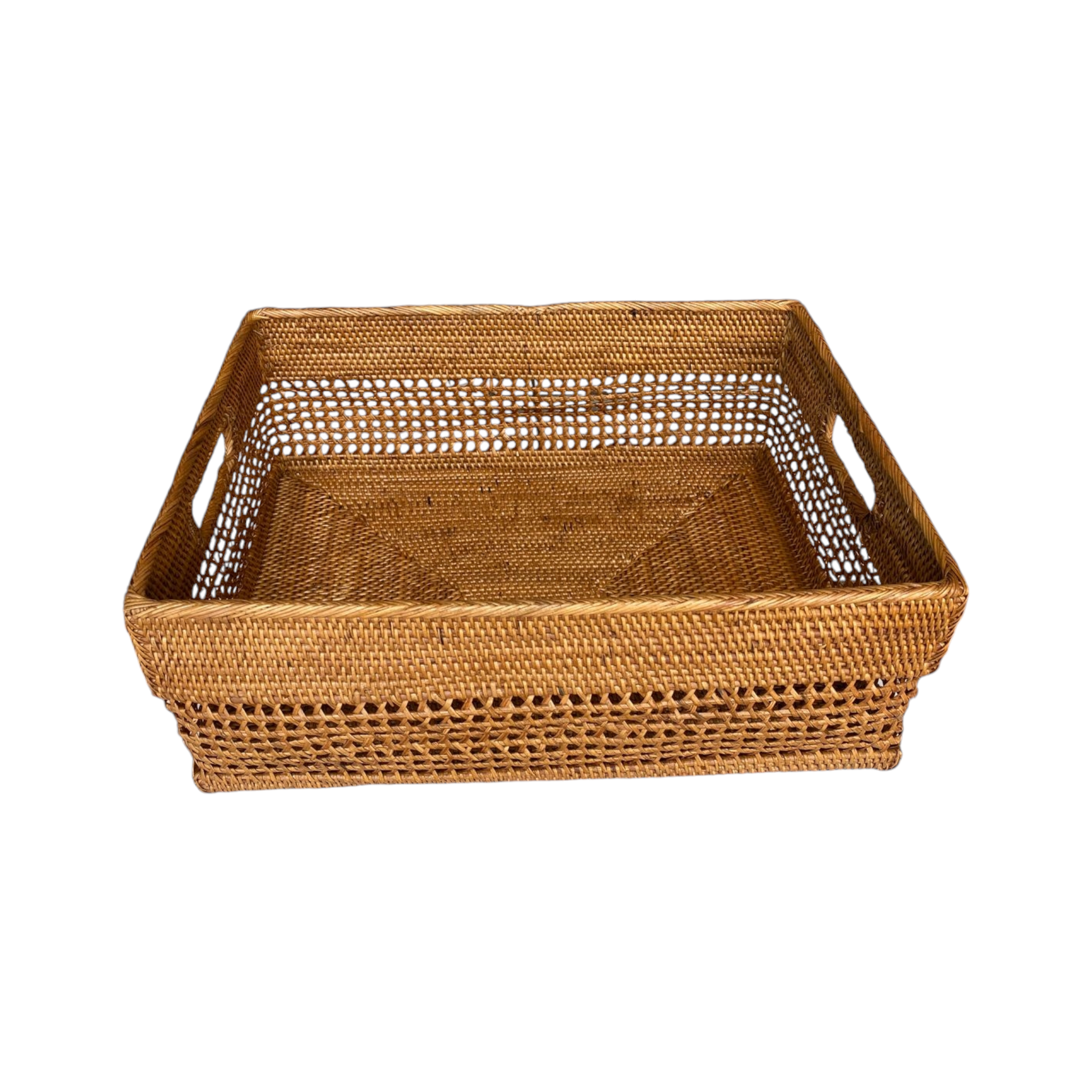 Rattan rectangle Multipurpose storage basket
