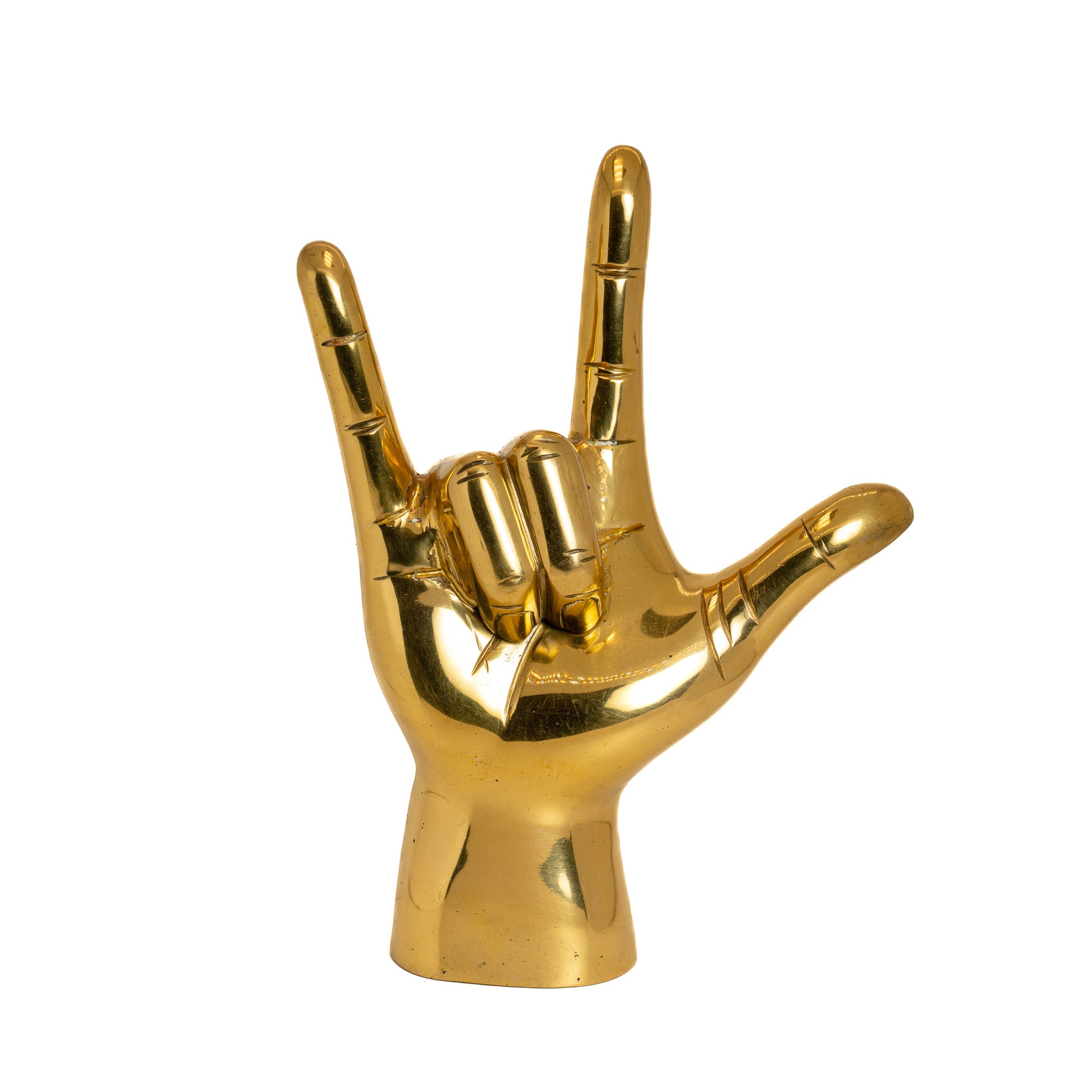 I love you Sign Brass Hand Sculpture