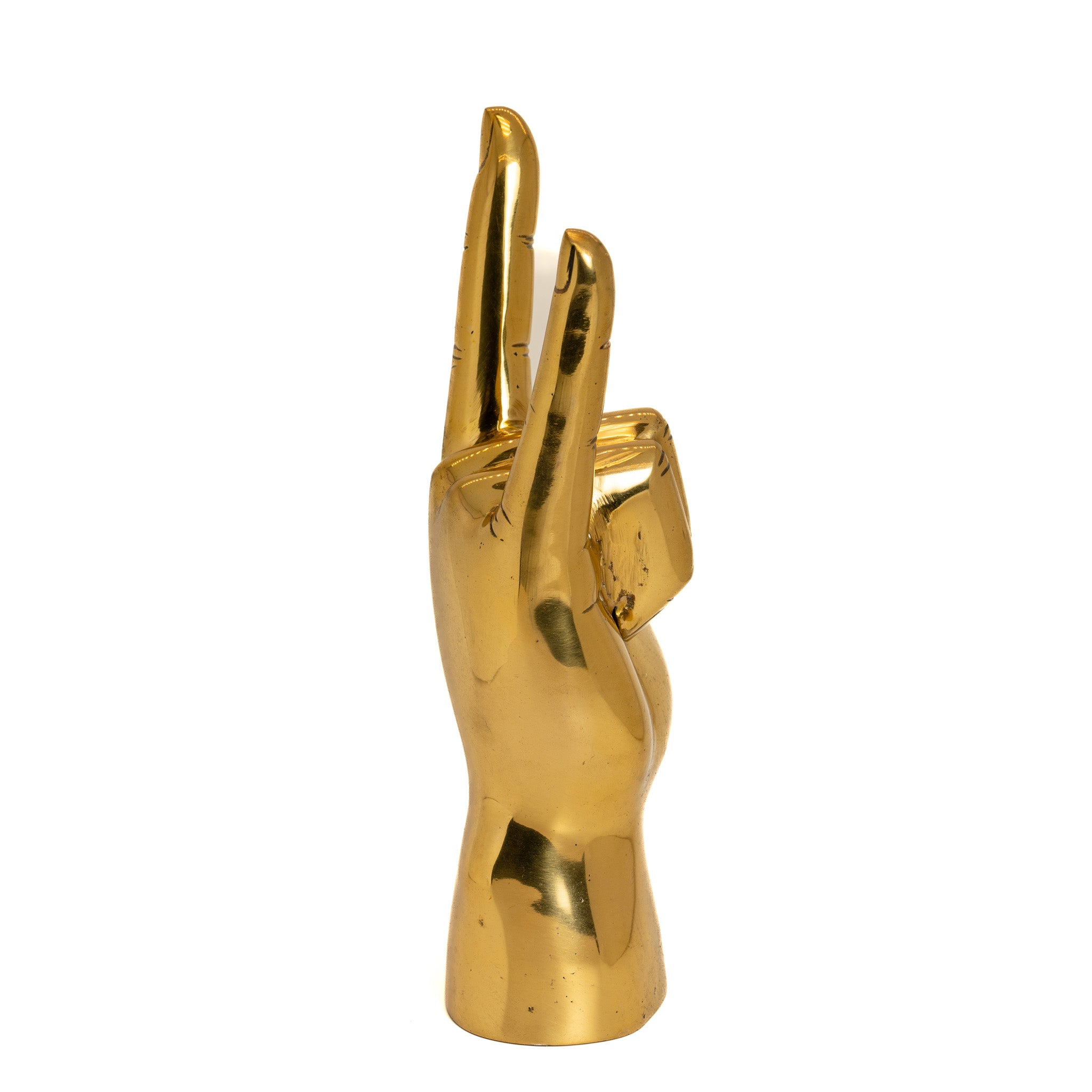 I love you Sign Language Brass Hand