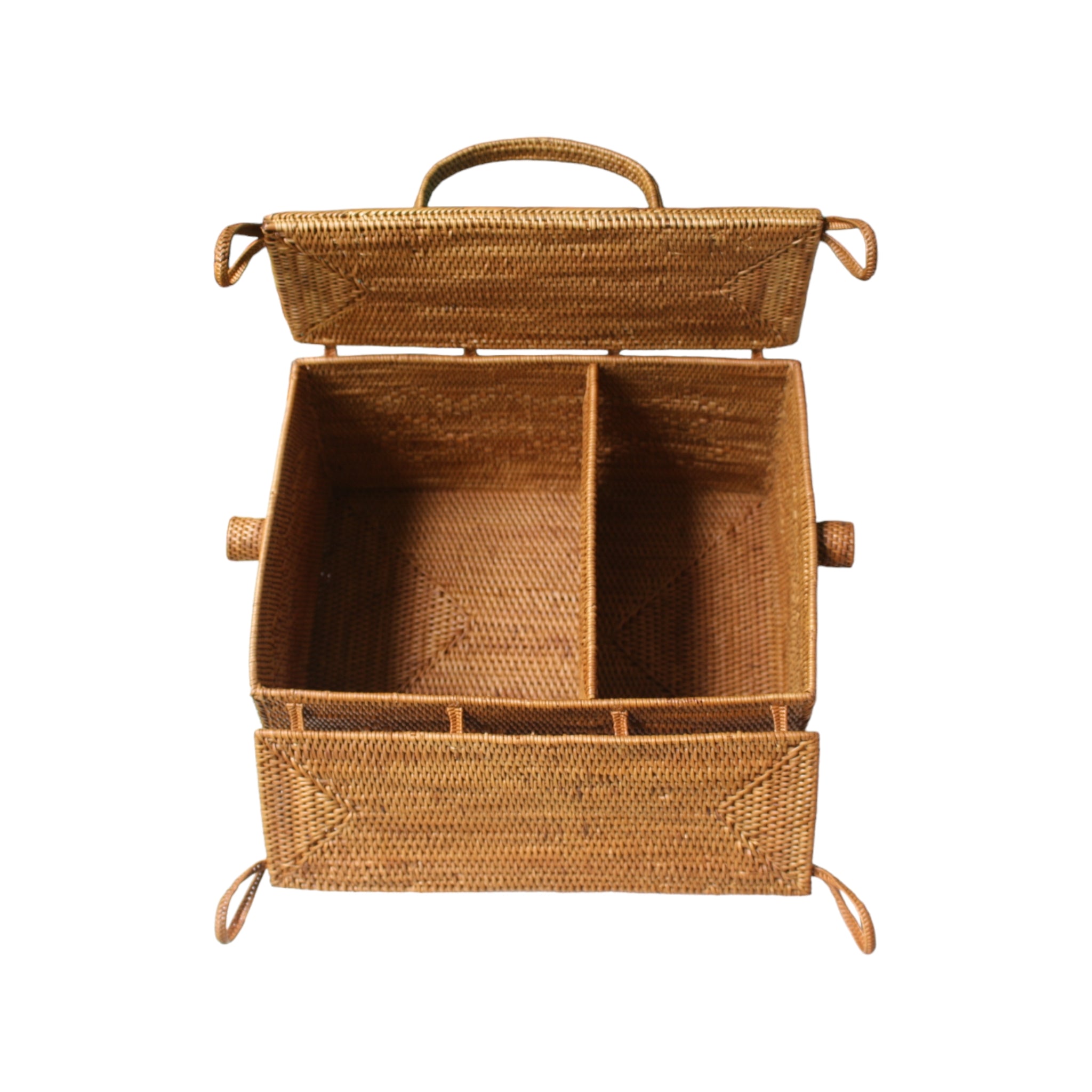 Rattan Picnic Basket-Medium