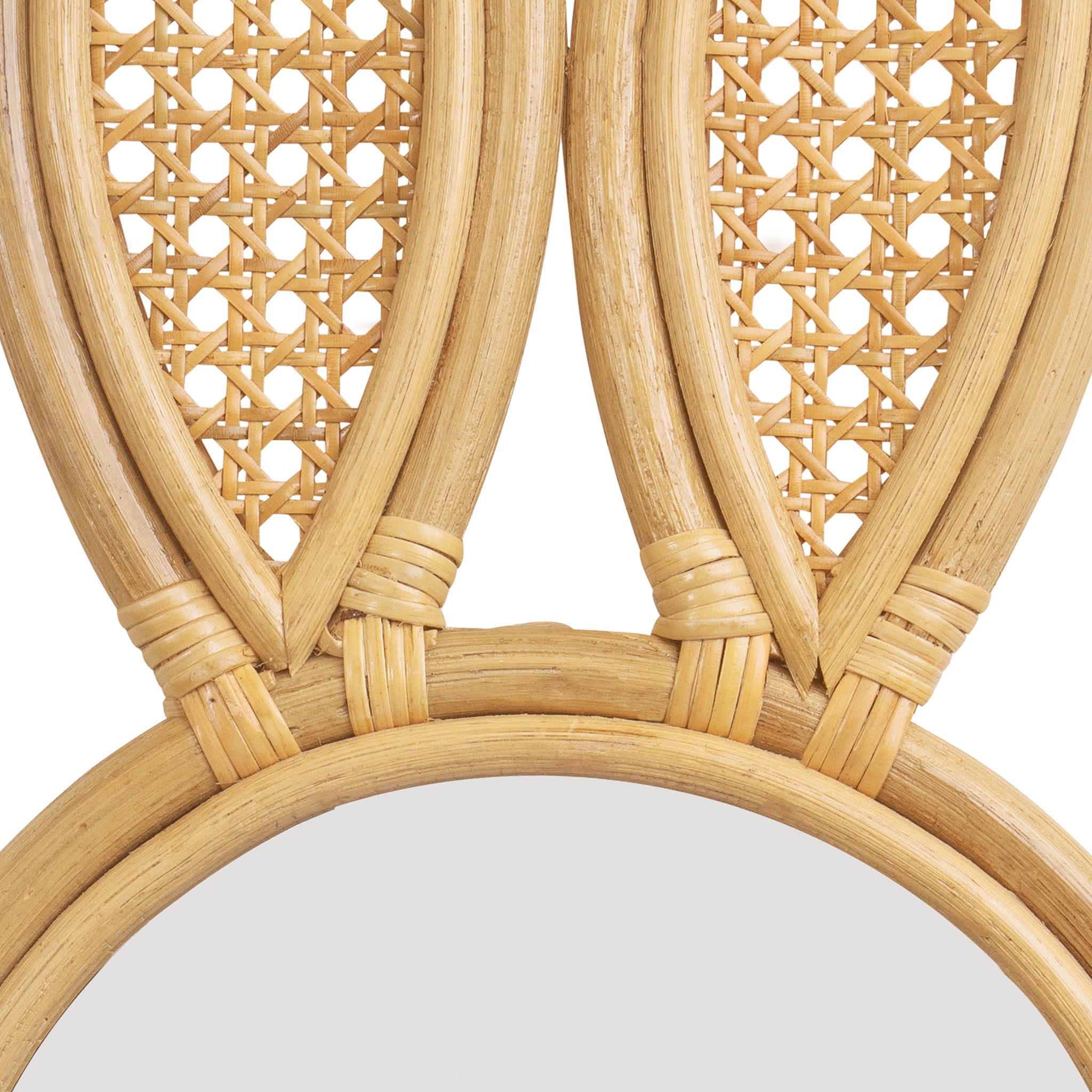 Bunny Rabbit Rattan Wall Hanging Mirror