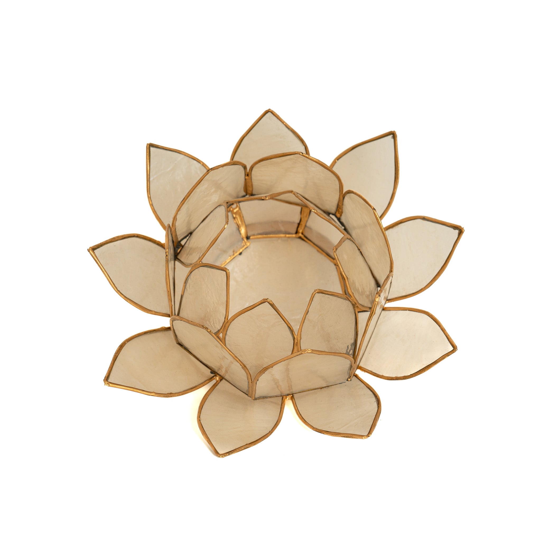 White Capiz Shell Tea Light Candle Decor