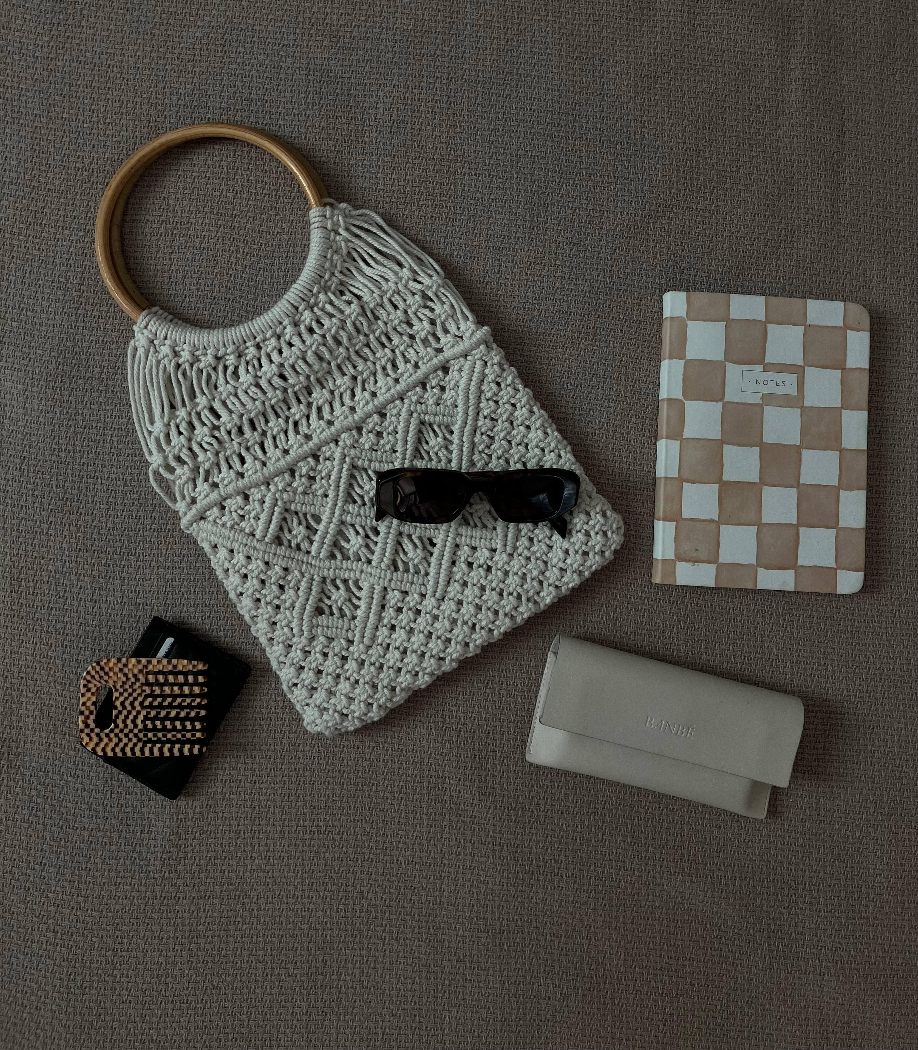 Macramé Crochet Top Handle Bag