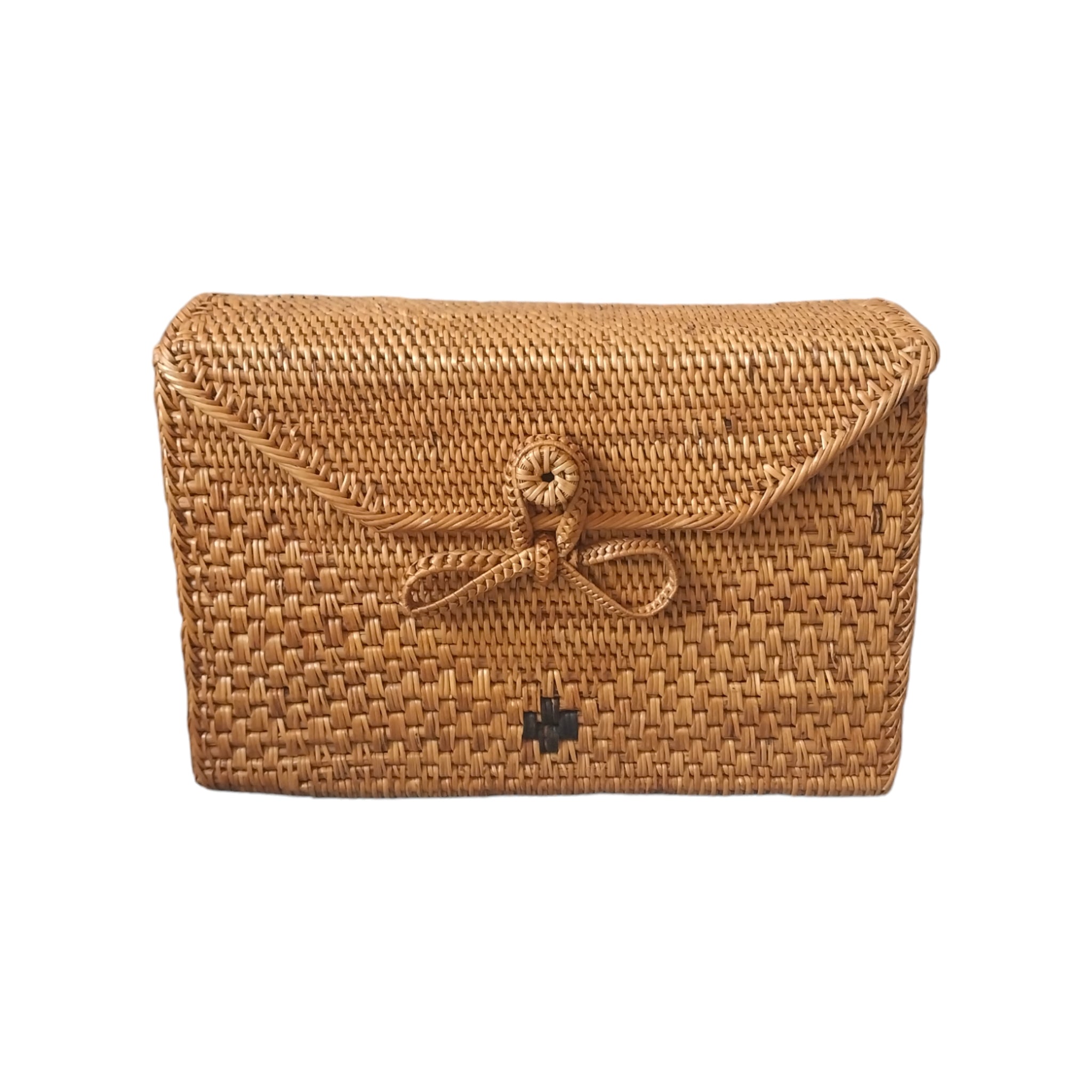 Rattan Rectangle Crossbody Bag