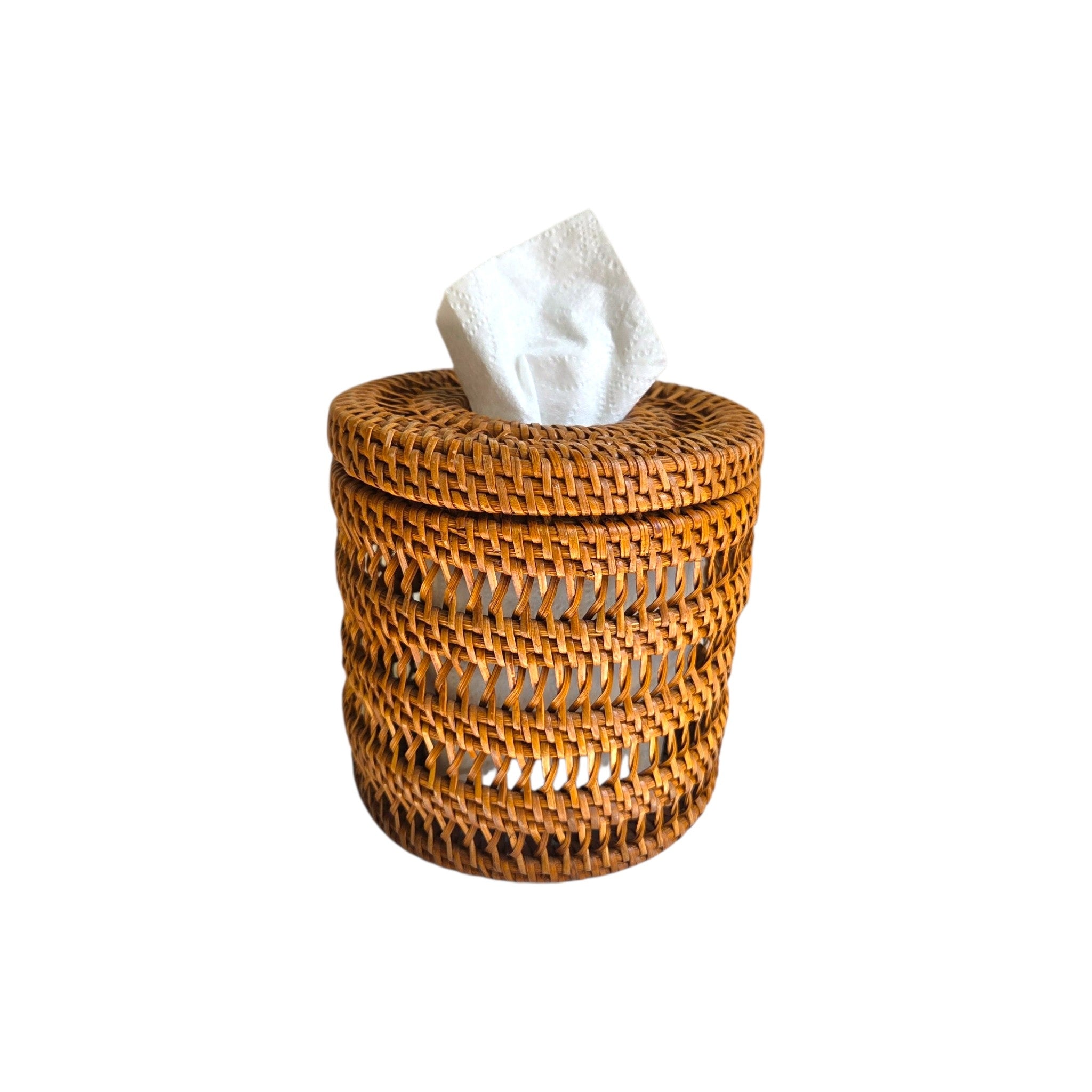 Rattan Tissue Box Cover | Handwoven Natural Wicker Holder