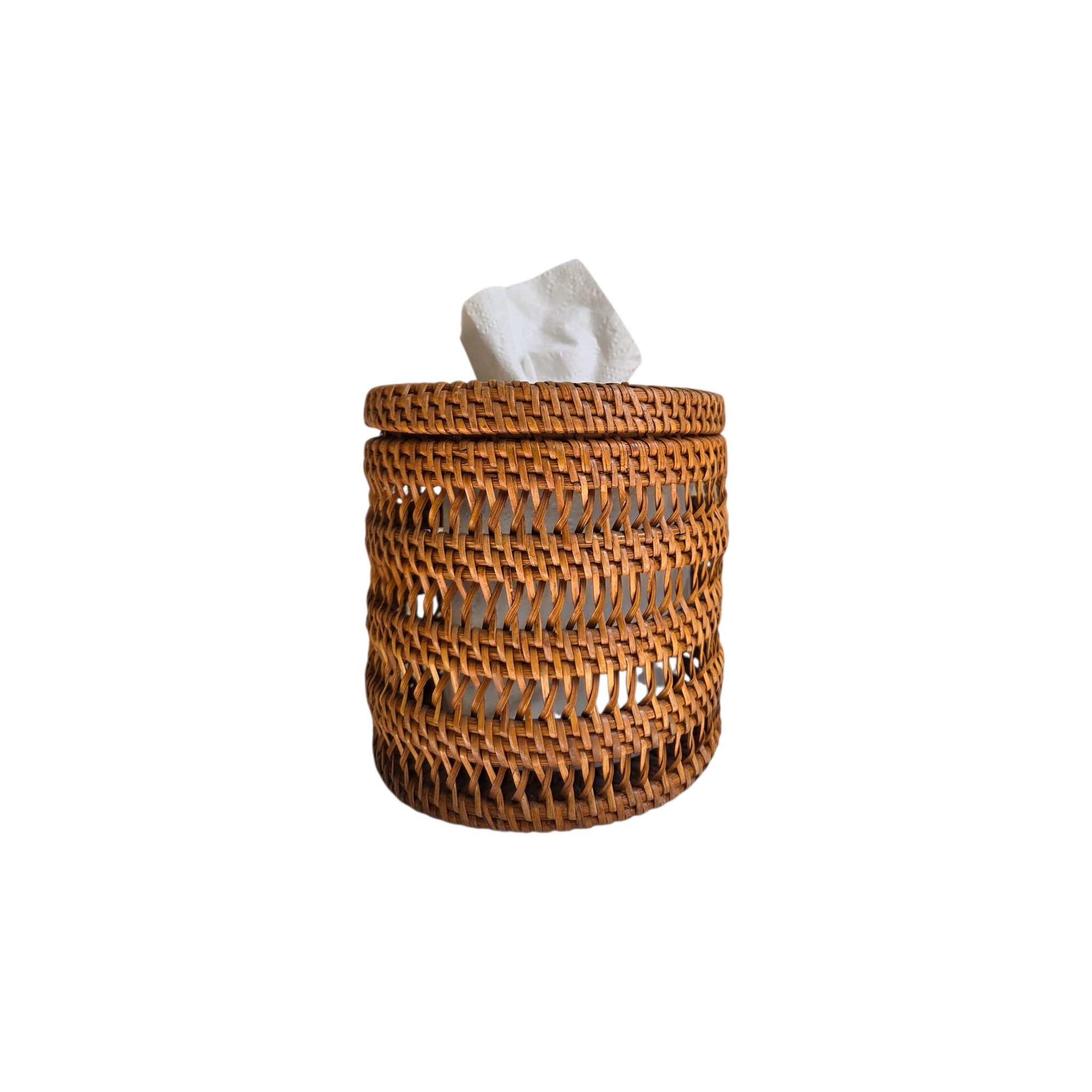 Rattan Tissue Box Cover | Handwoven Natural Wicker Holder