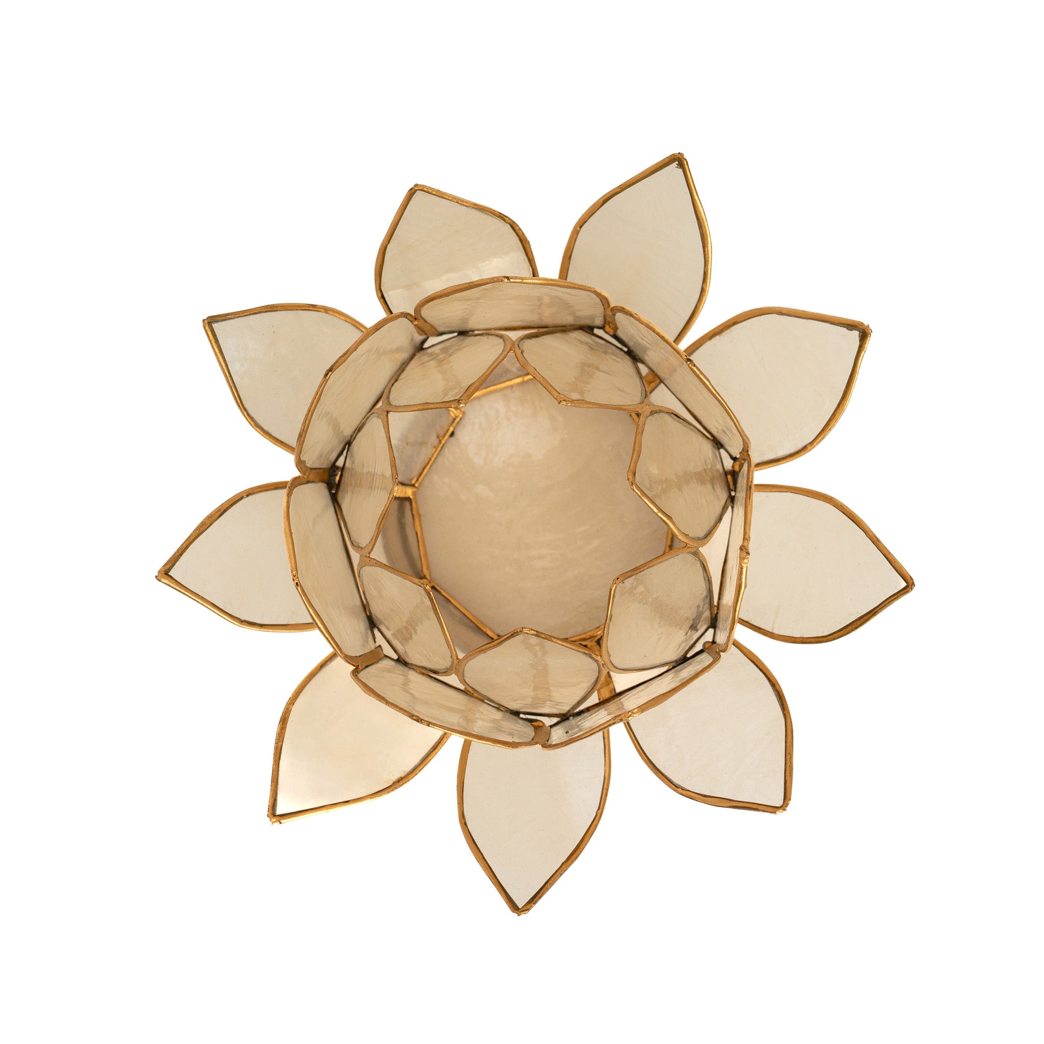 Mother of Pearl White Tea Light Candle Holder