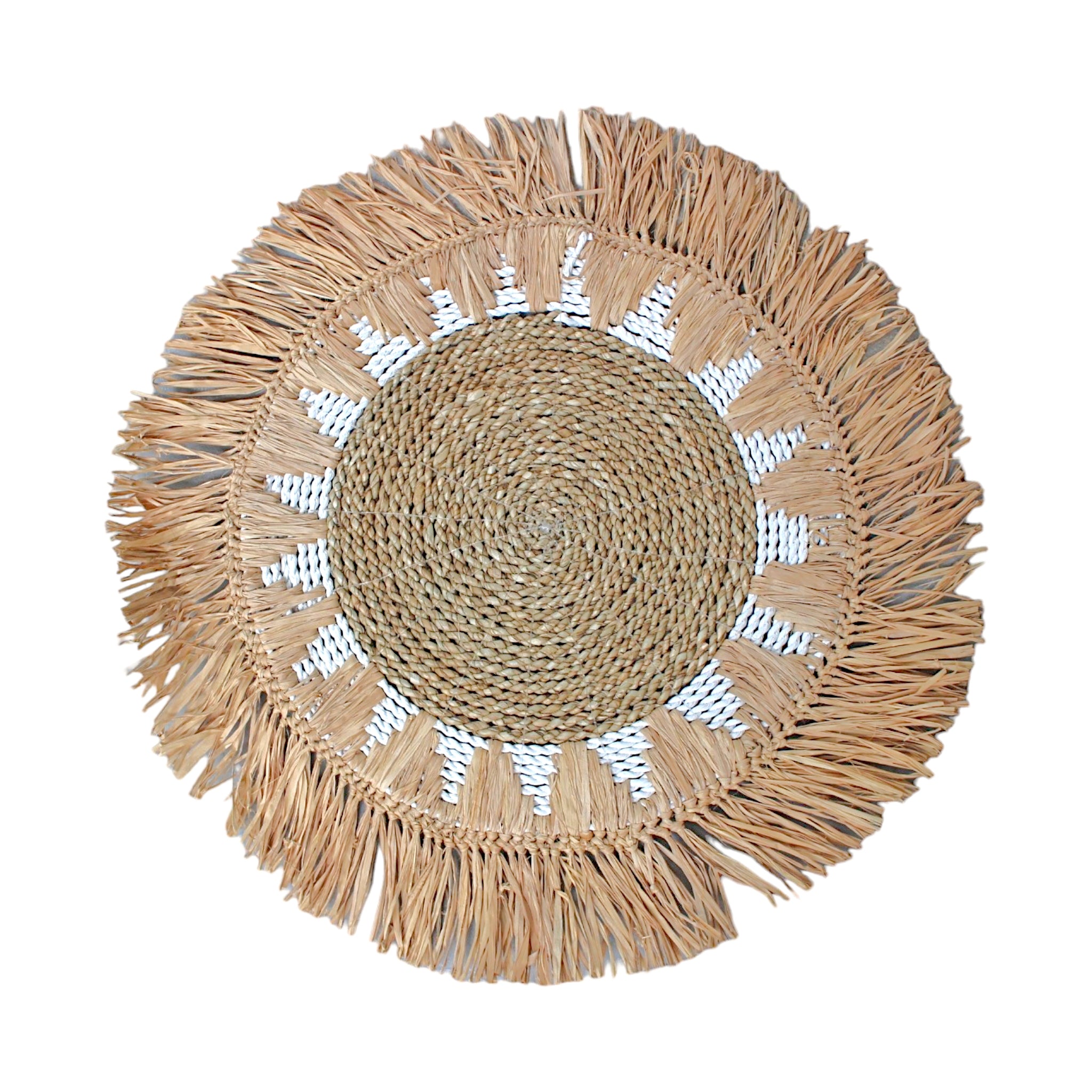 Round Natural Raffia Seagrass Table Mat