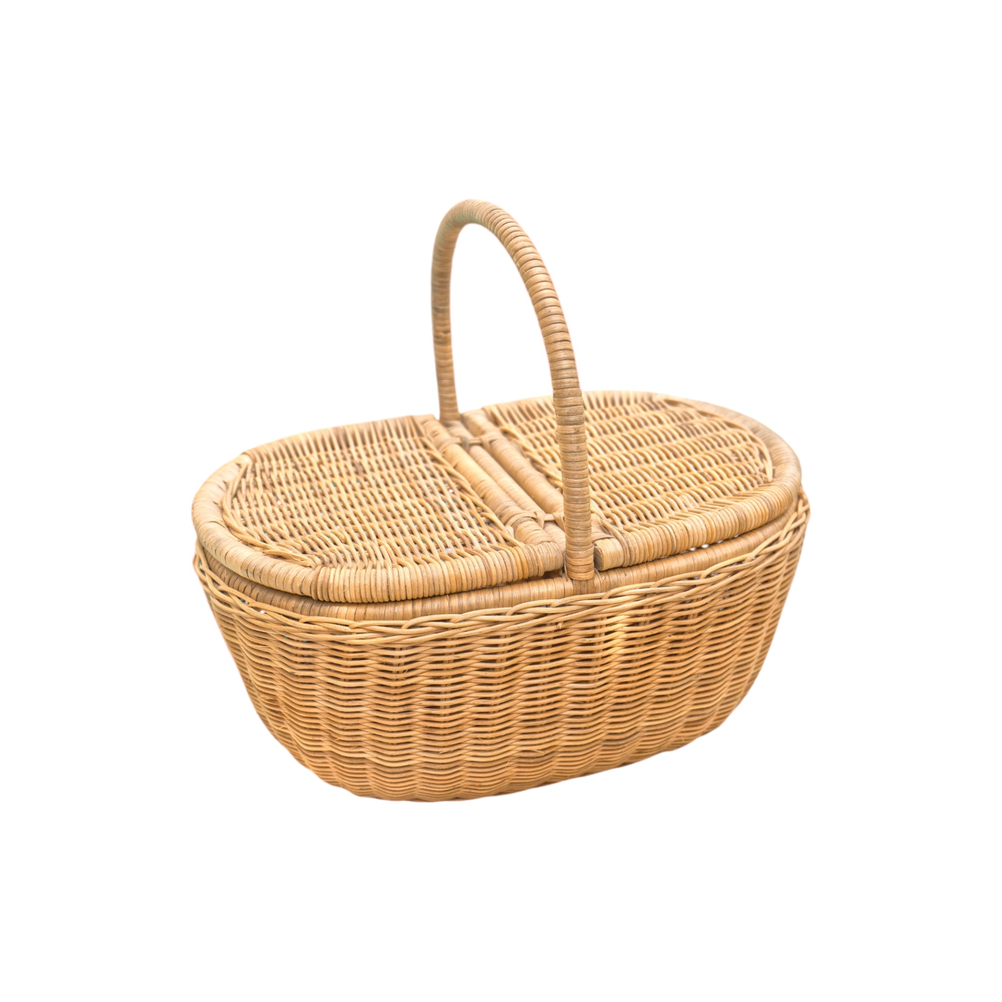 Natural Rattan wicker picnic basket