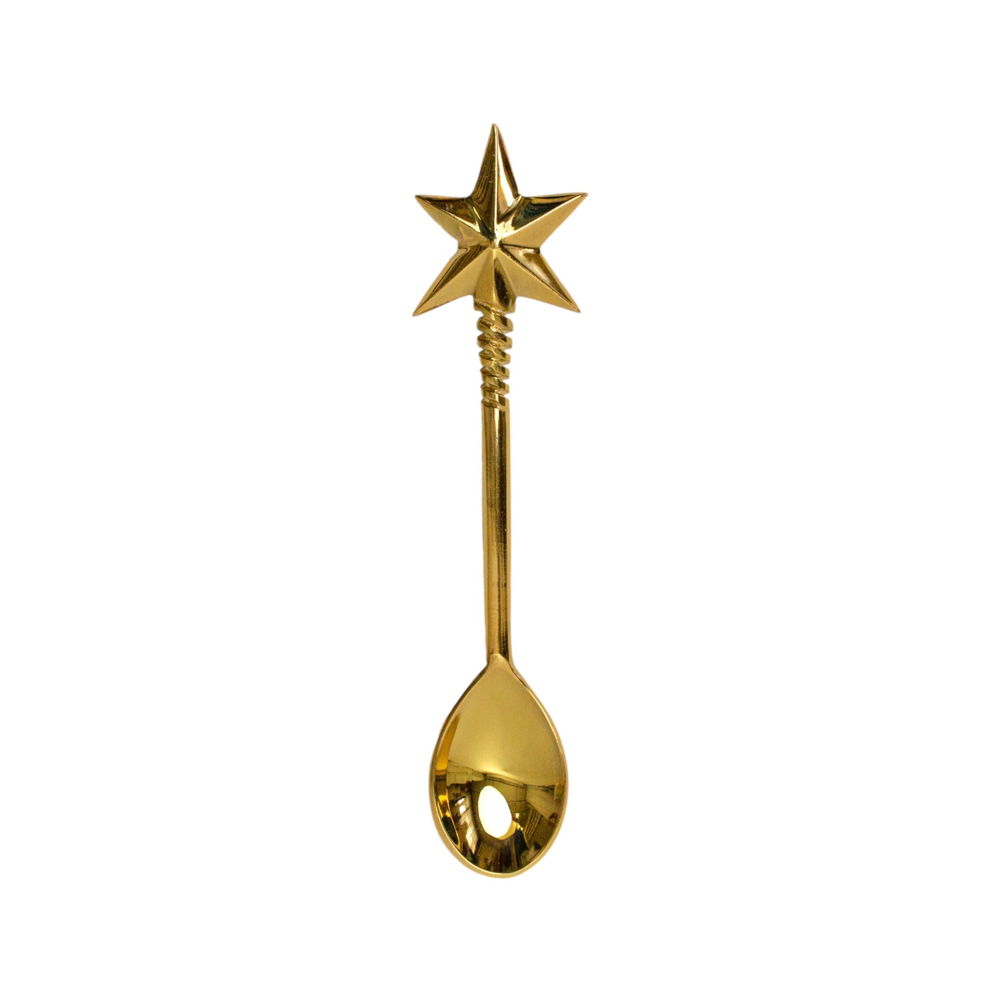 Brass North Star Dessert Spoon