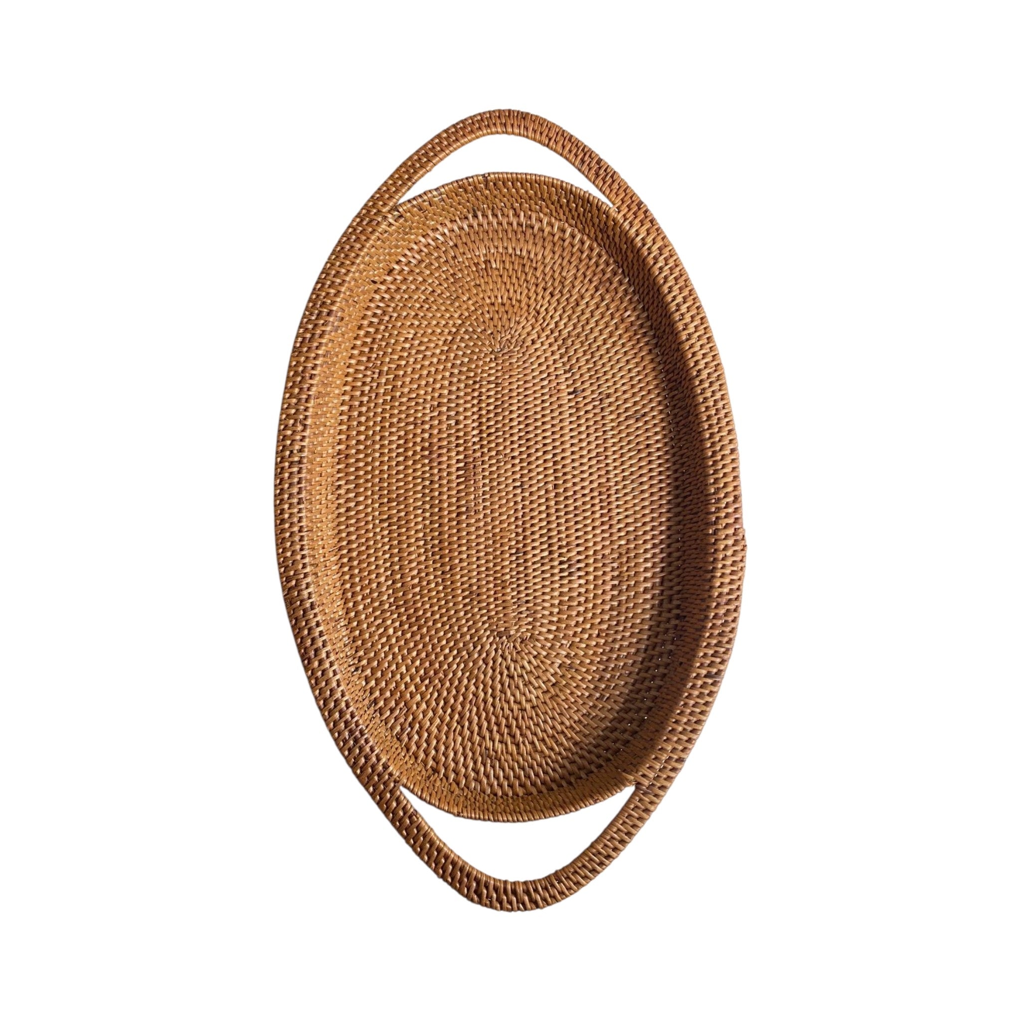 Rattan Oval Woven Handle Tray