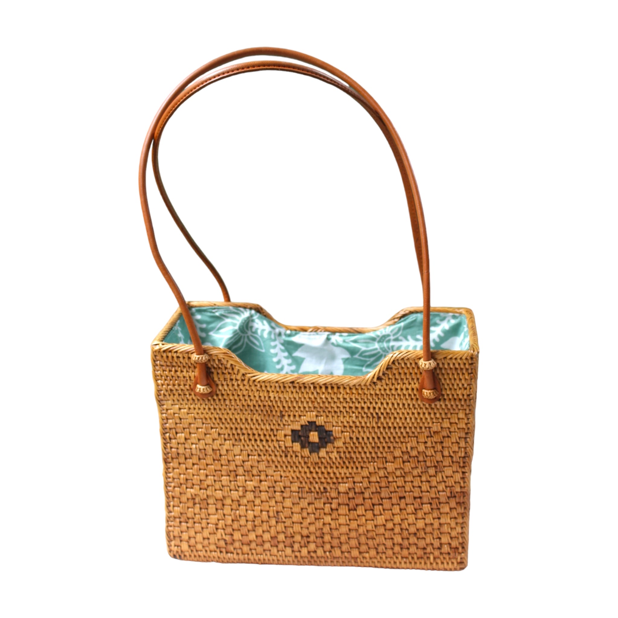 Rattan Top Handle Ata Tote Bag