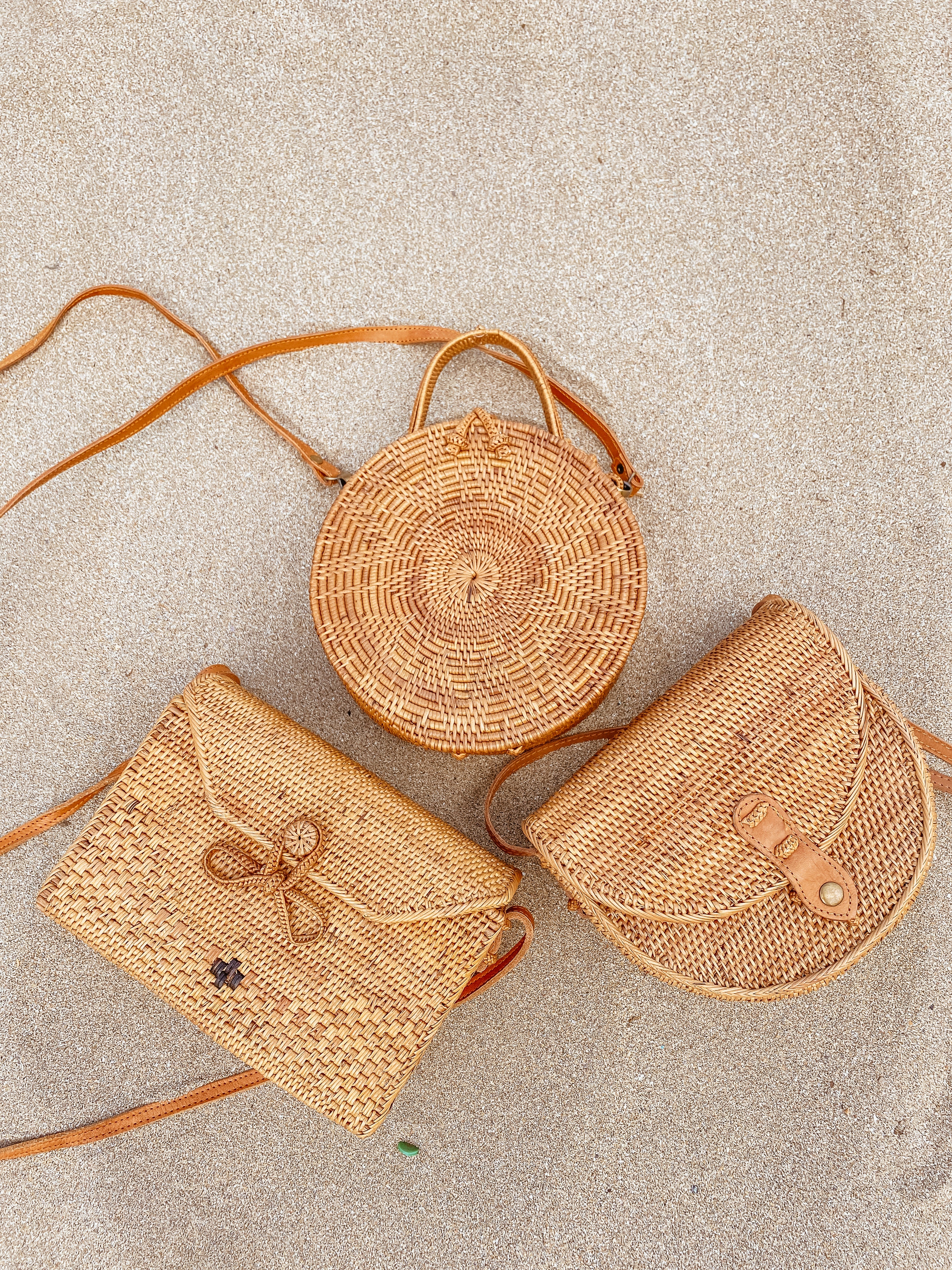 Rattan Saddle Crossbody Bali Bag
