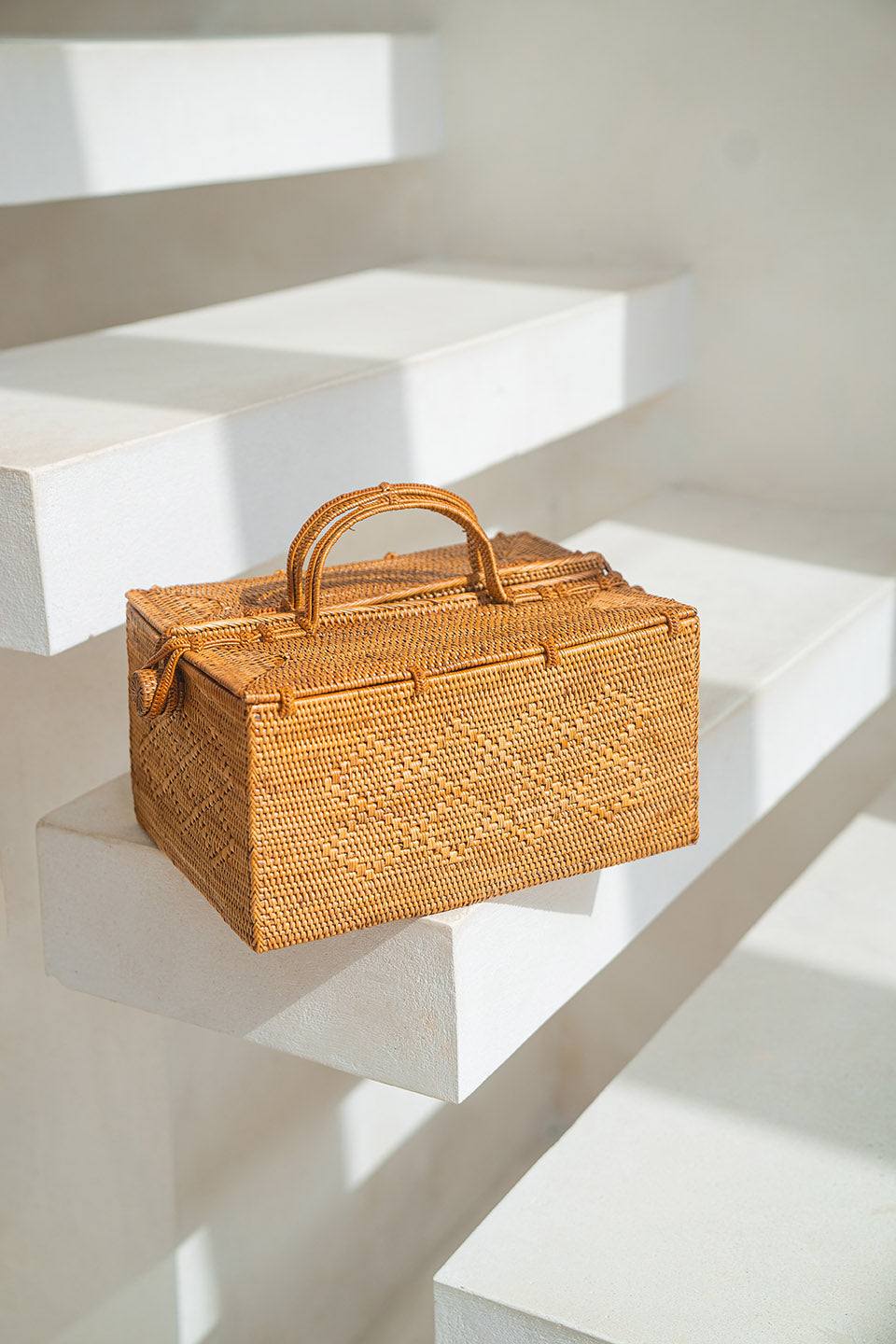 Rattan Picnic Basket-Medium