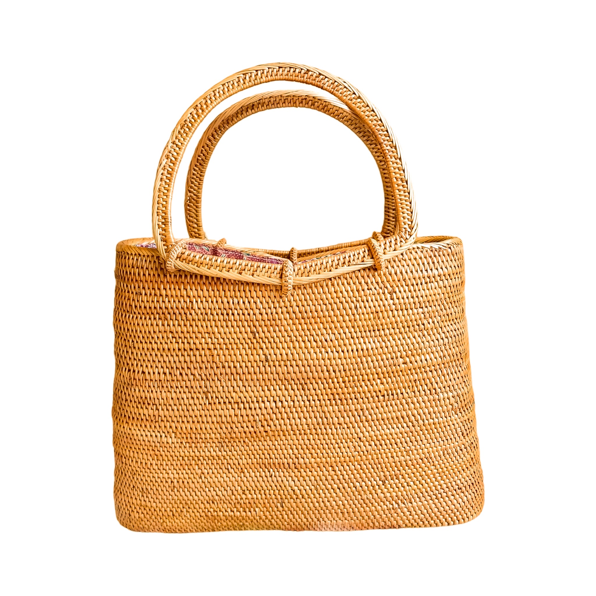 Top Handle Rattan Bali Bag