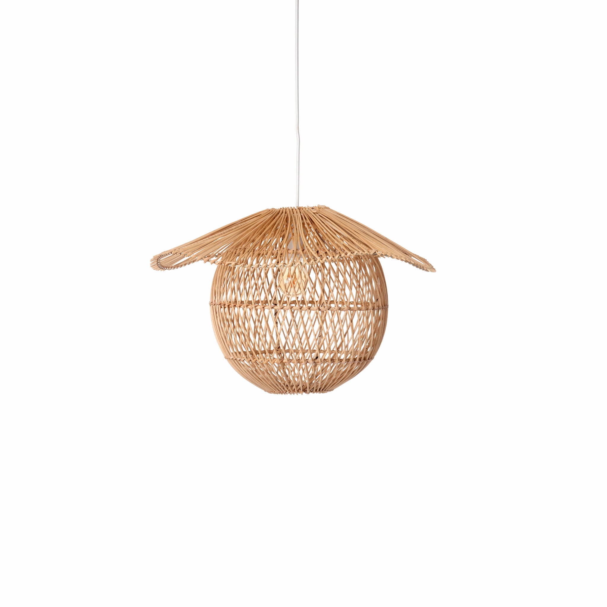 Round ceiling 22 inch pendant light fixture natural