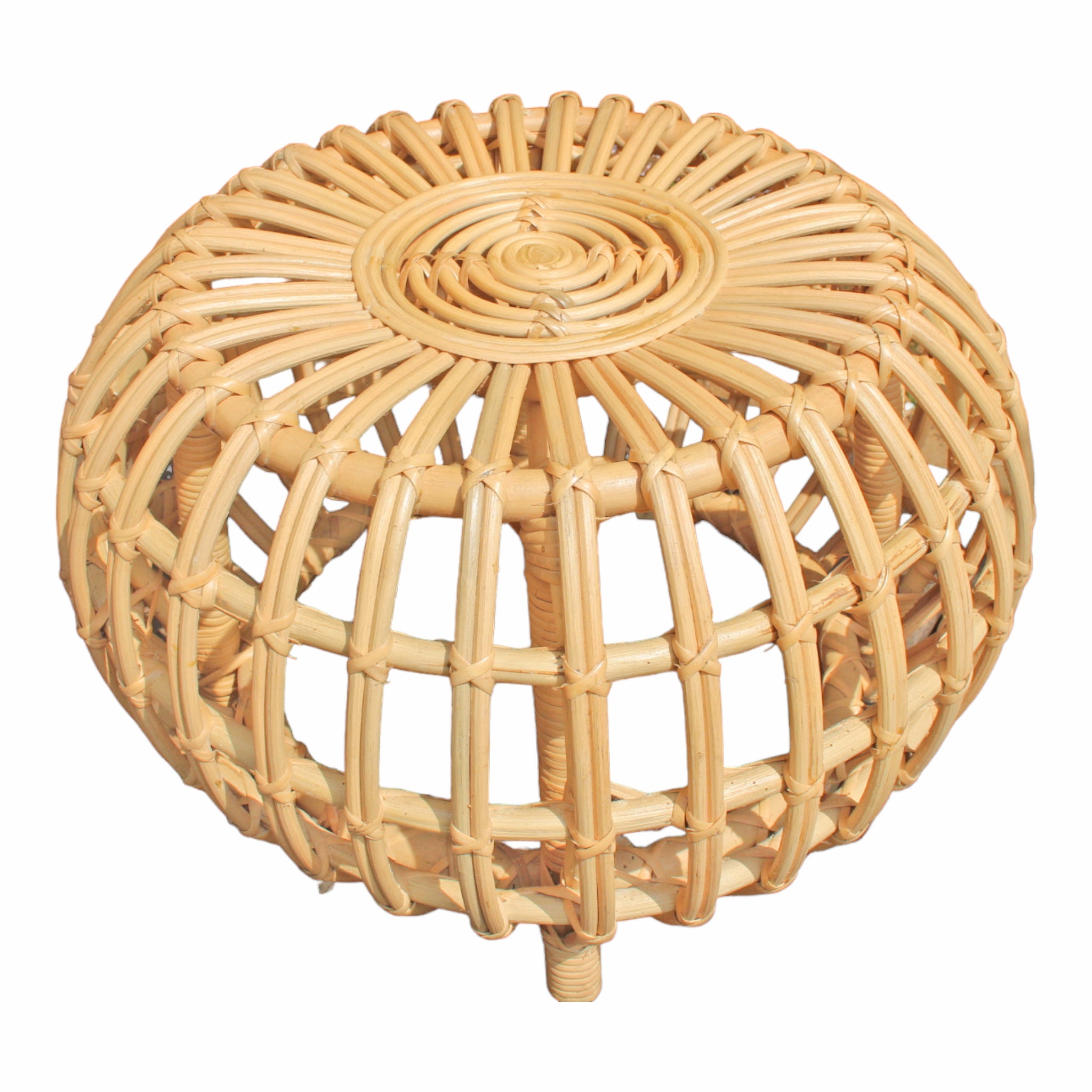 Natural Rattan 22" Side Coffee
Table Ottoman