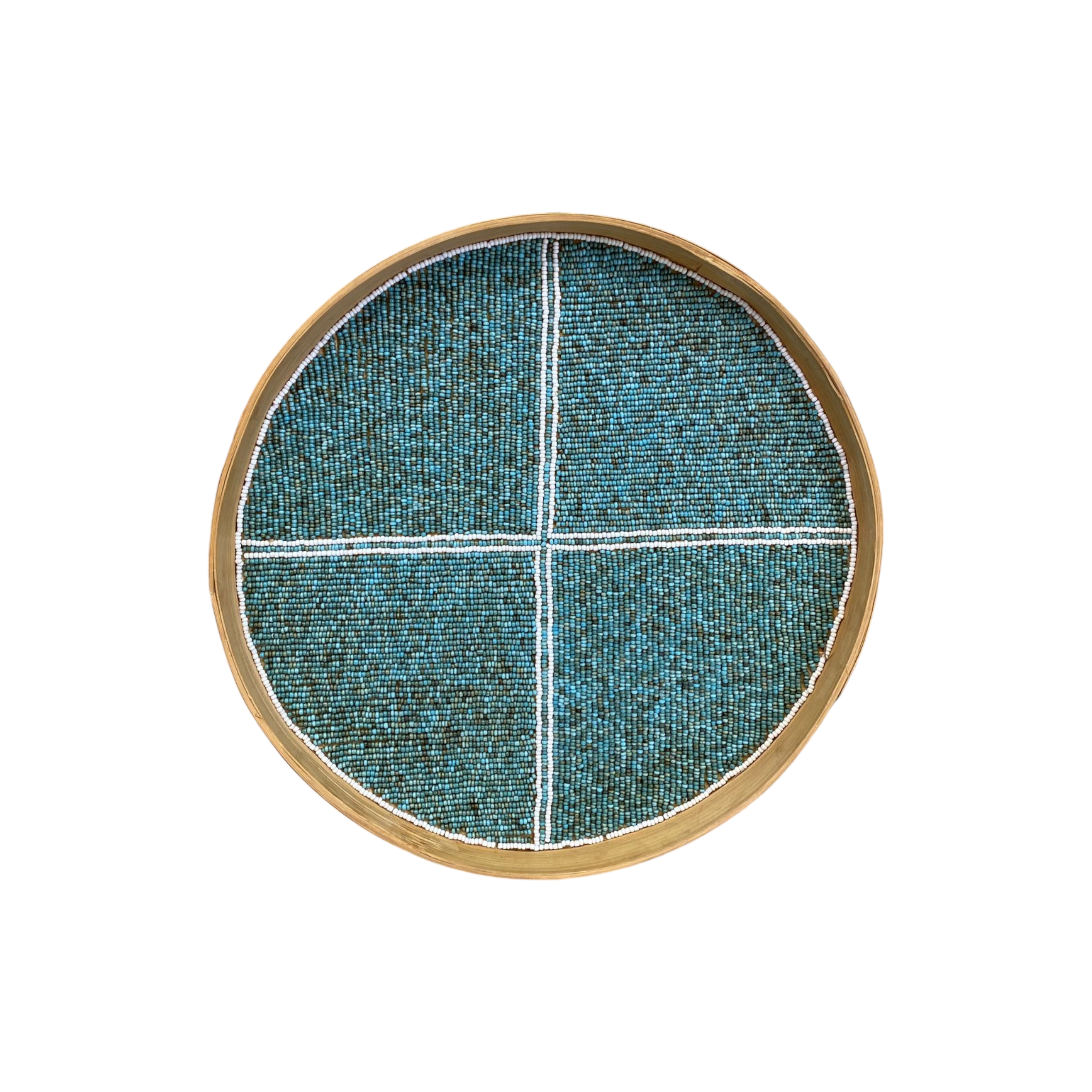Round Beaded Serving Trays