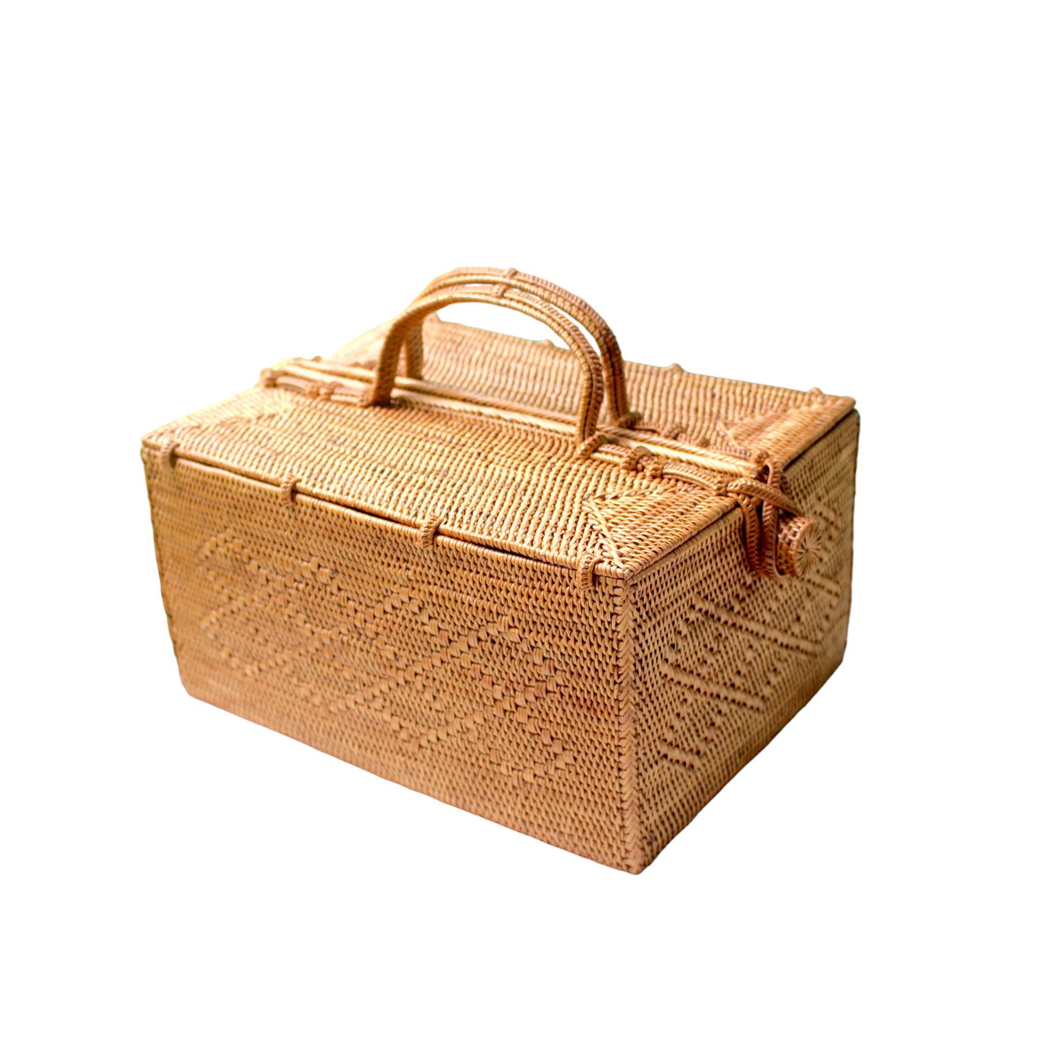 Rattan Picnic Basket-Medium