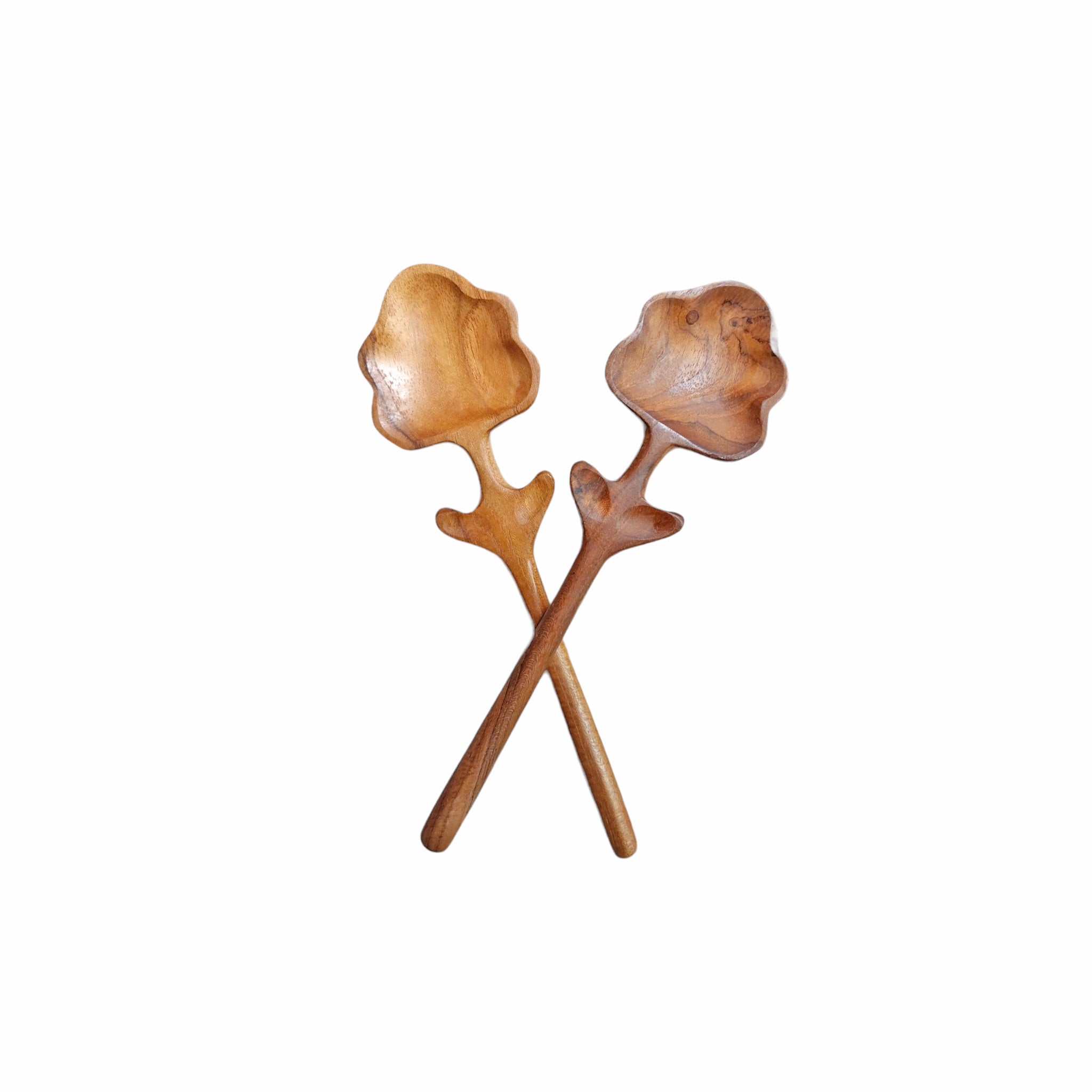 Flower Shaped Teak Wood Spoon