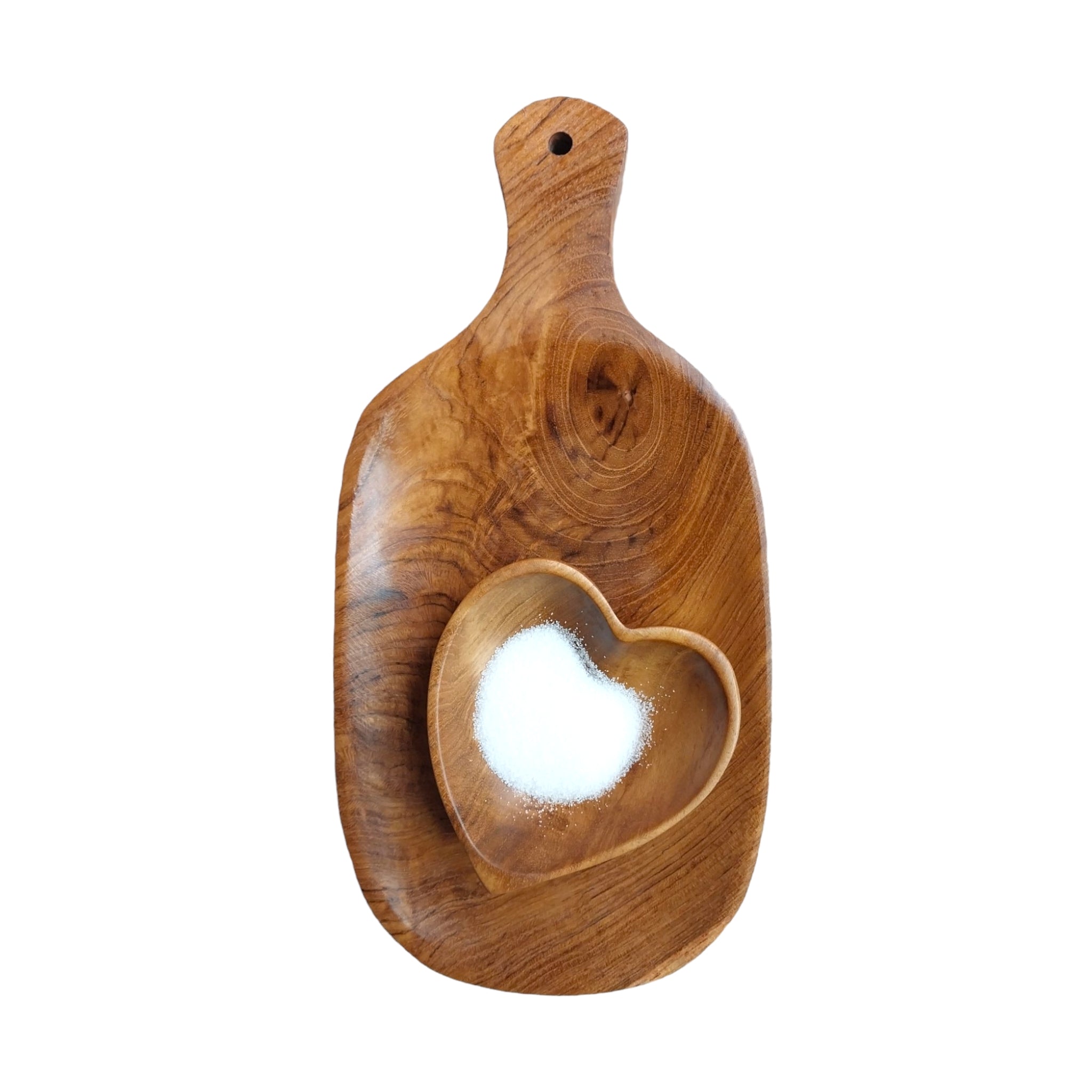 Small Teak Wood Paddle Cutting Board
