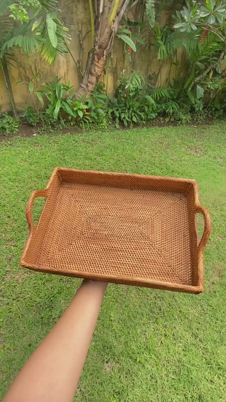 Video Honey Rattan Tray