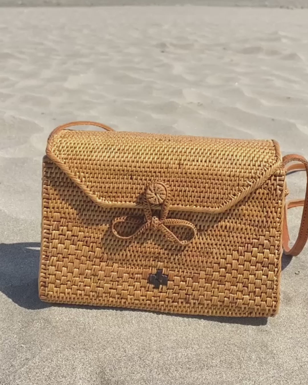 Rectangle Rattan Summer Basket Bag