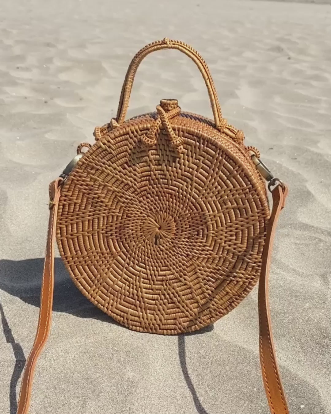 Round Rattan Bali Summer Handwoven Bag