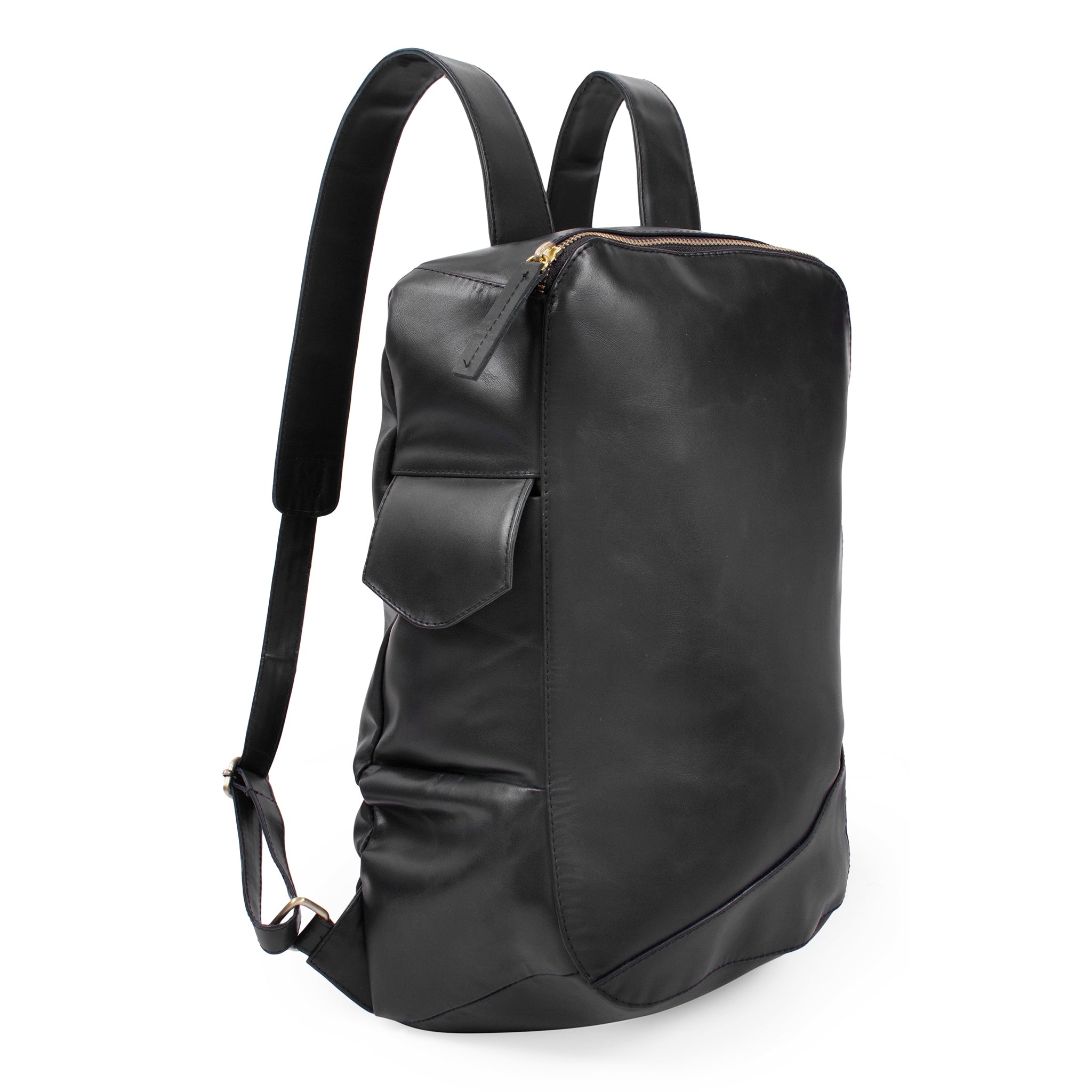 Brooklyn Leather Backpack-Black