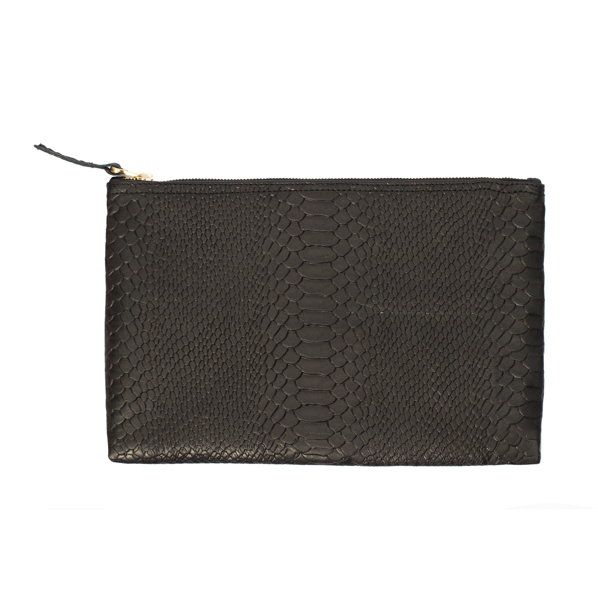 Python leather wallet in grey with coin purse