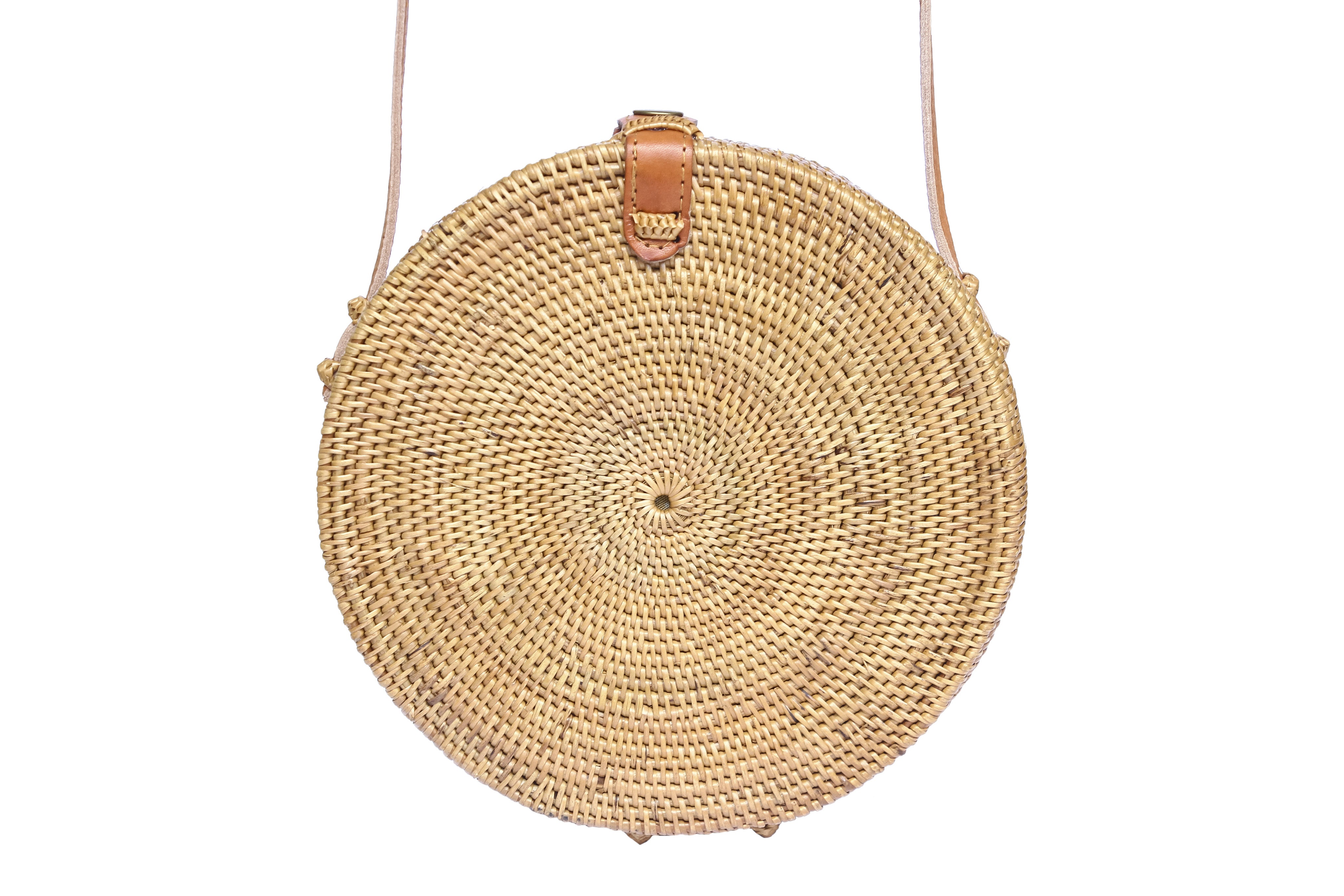 round basket bag; bali bags; circular basket bag; round bags; basket bags; basket handbags; crossbody basket bags; straw basket bags; natural straw basket; round straw basket; woven straw rattan handbag; round ata bali purse; cross-body shoulder strap; circle purse; round rattan bag; natural bag; beach bag; wicker handbag