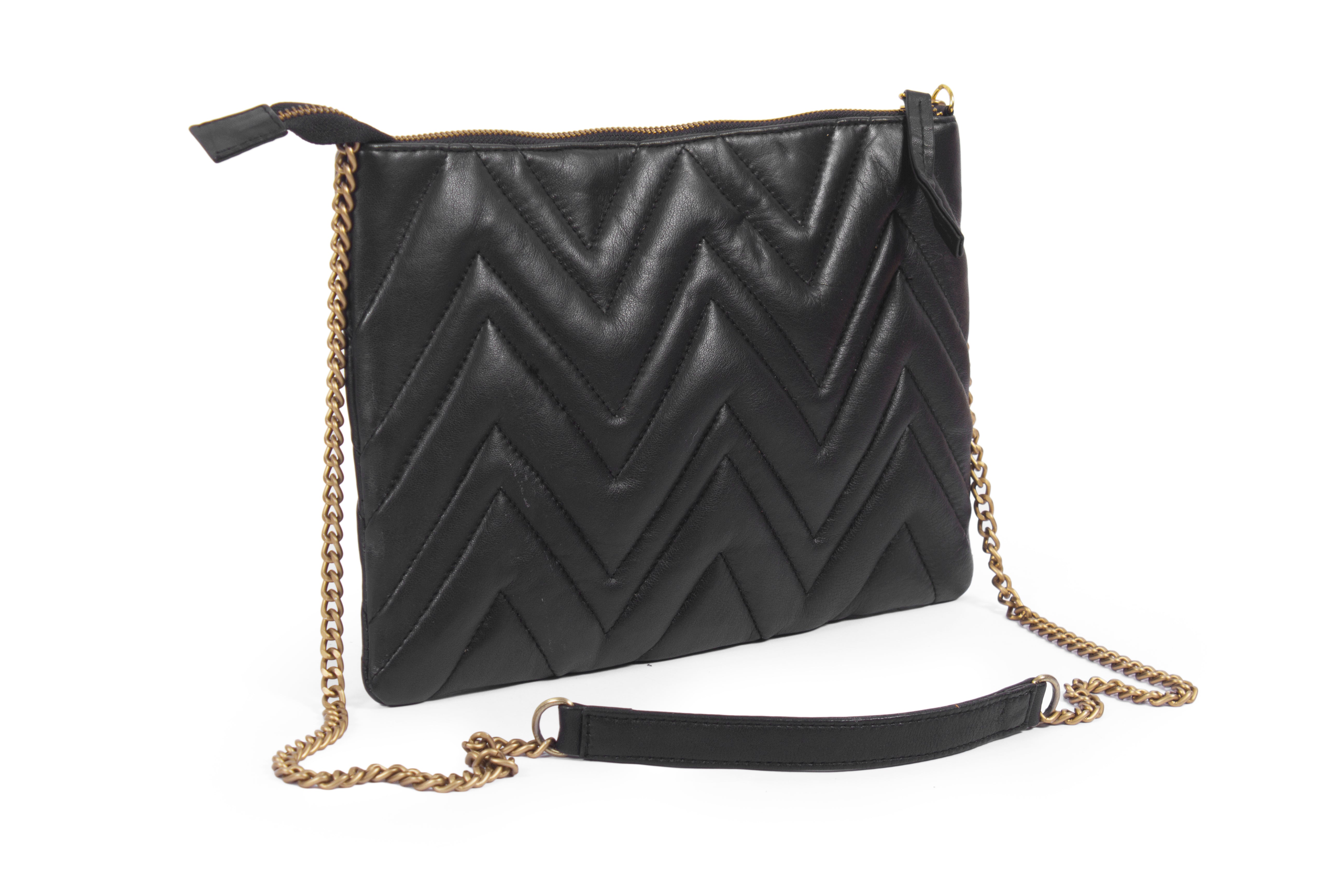 Matelassé leather clutch purse; Matelassé crossbody handbag; leather clutch; medium leather clutch; crossbody Matelassé clutch bag
