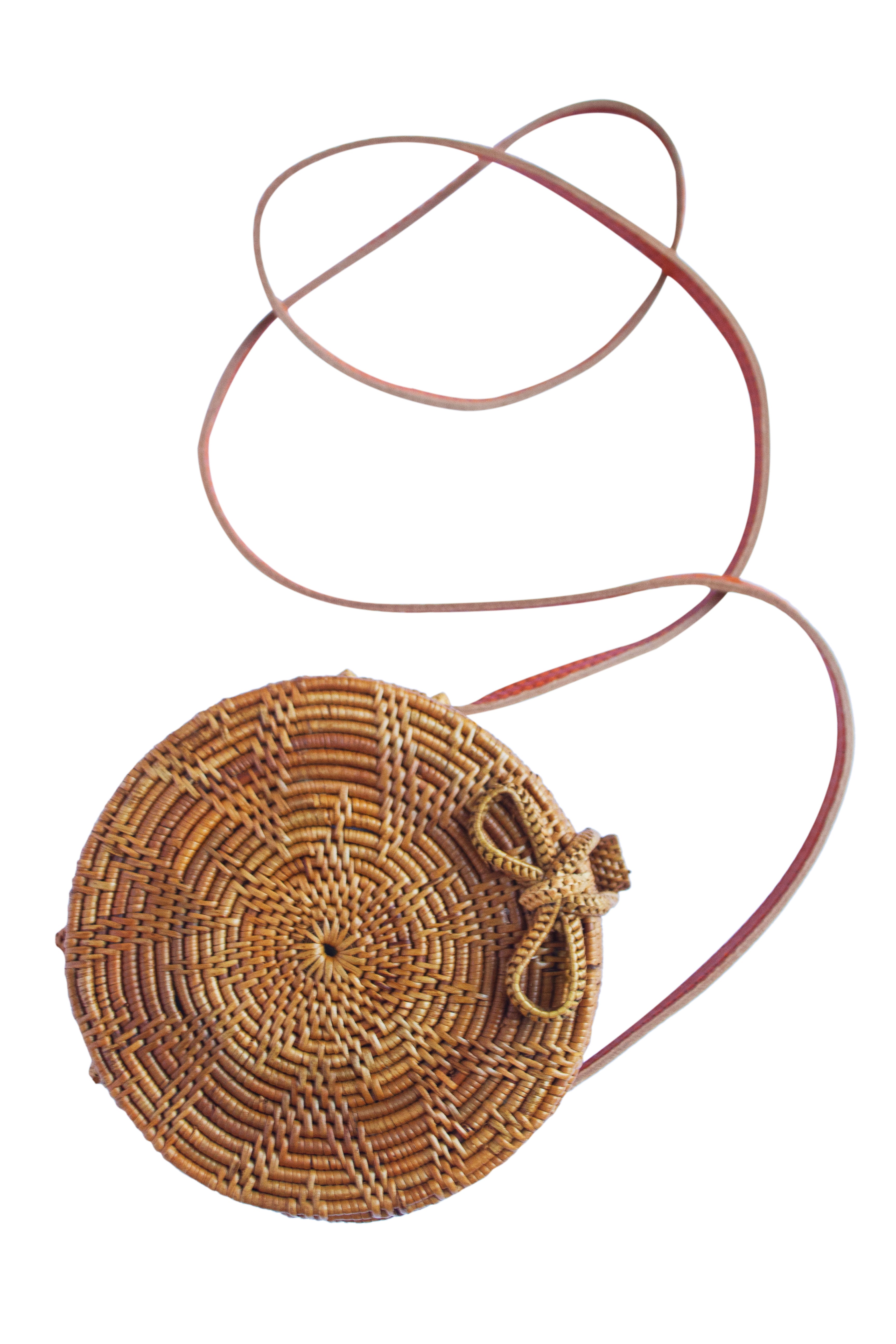 Round Bali Basket Crossbody Bag