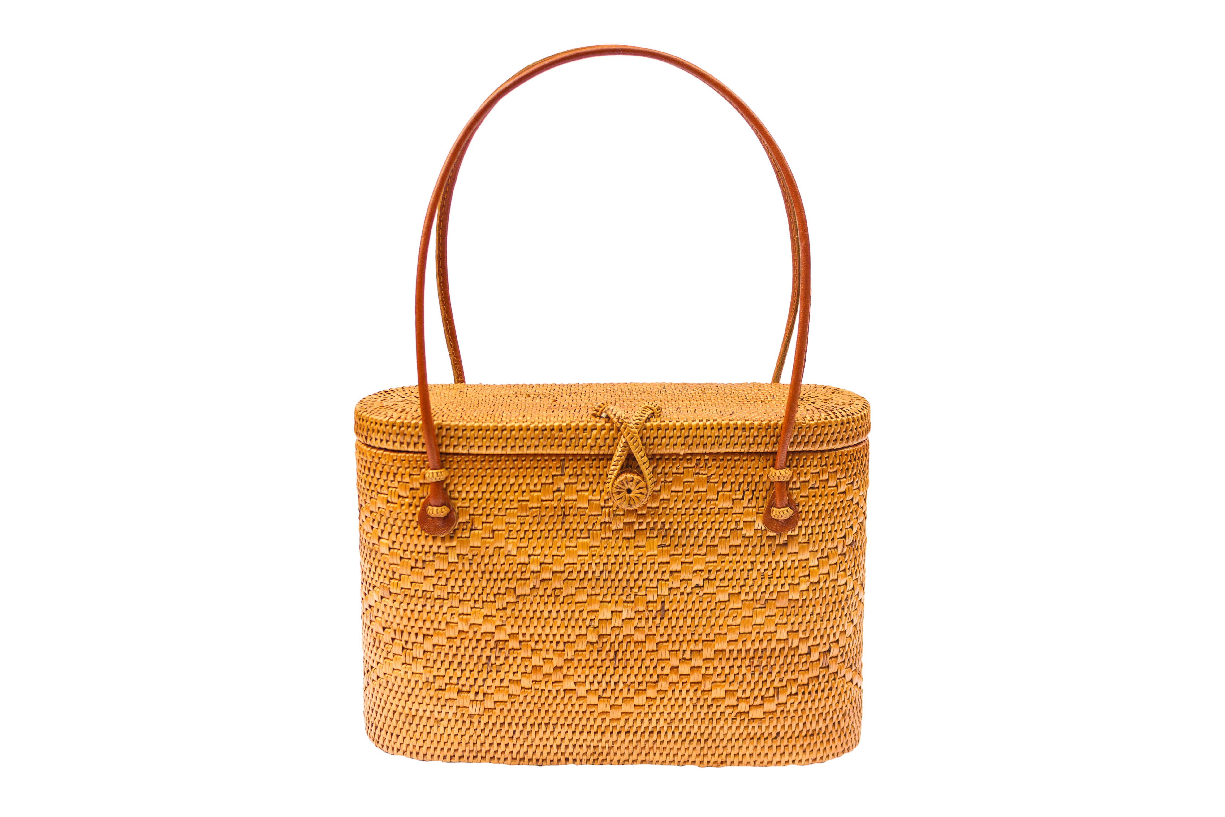 Rattan Shoulder Basket Bag