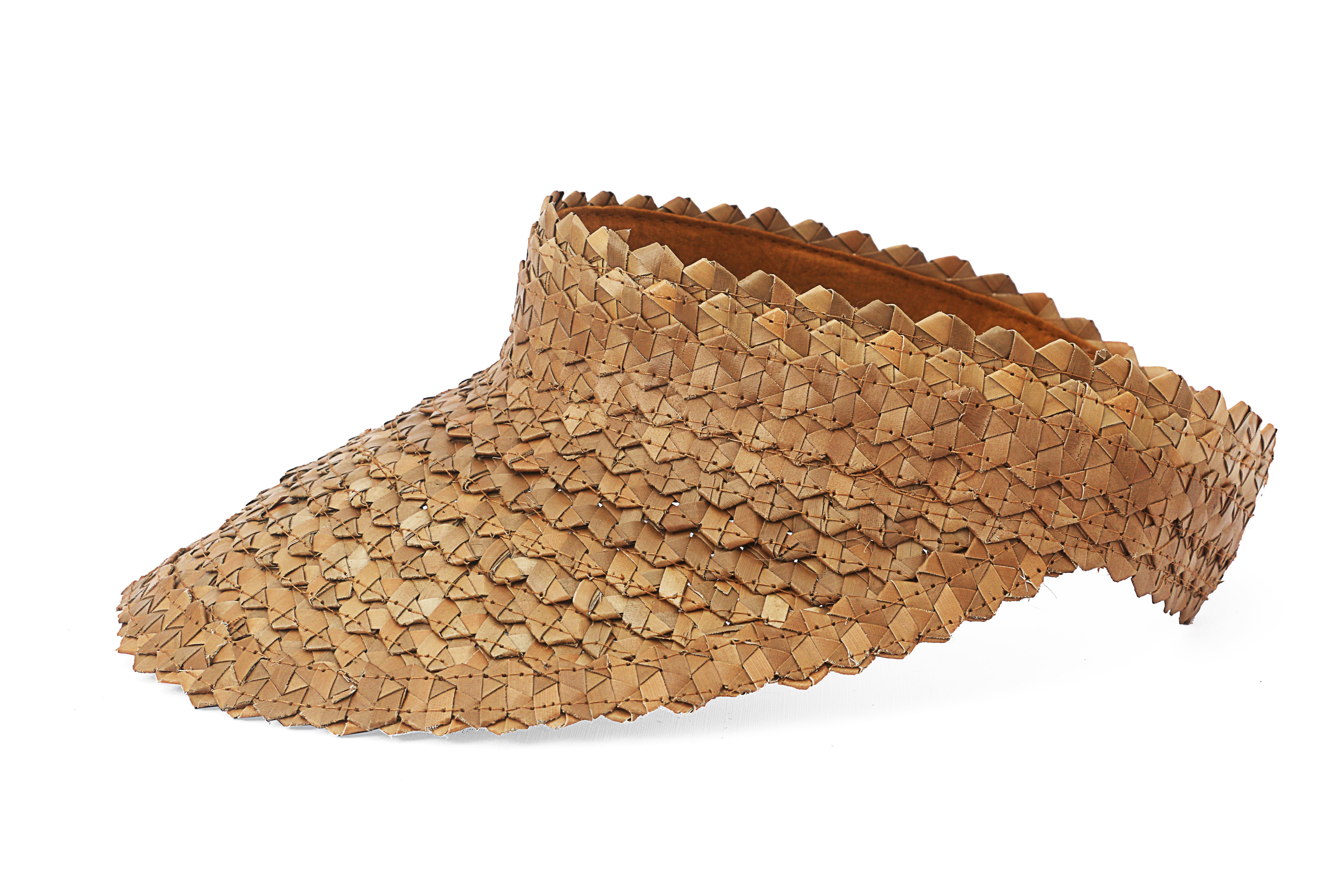 Brown Island Visor Straw Sun Hat