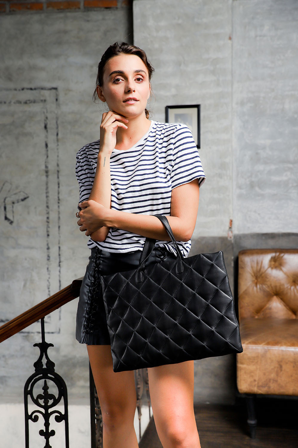 Quilted tote bag; MZ Wallace quilted tote; Leather tote; Laptop tote; Tote bag; Tote handbag; black quilted tote bag; bags and purses