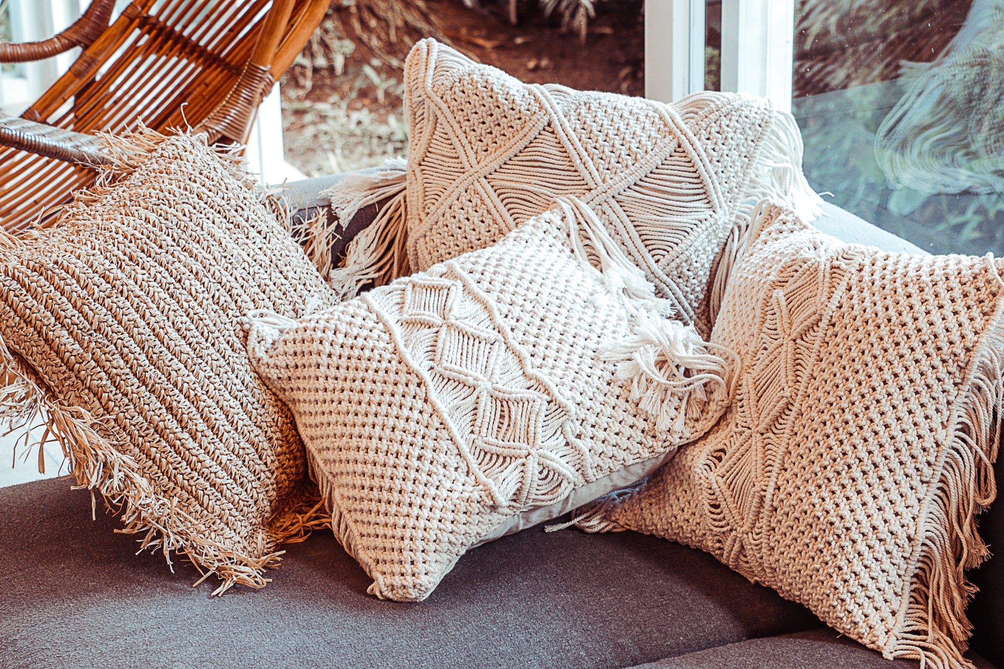 Natural Woven Pillow