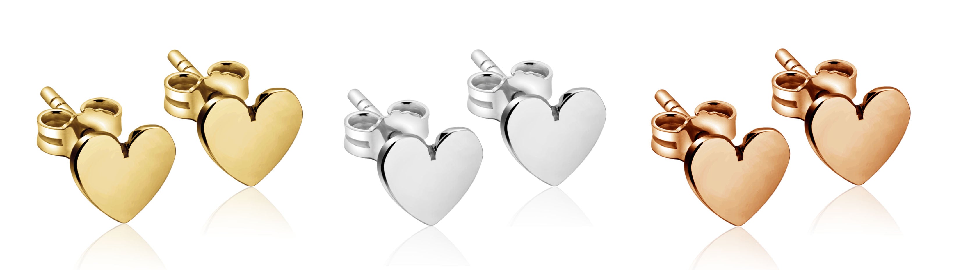 Heart Shaped Stud Earrings for Women Girls Her