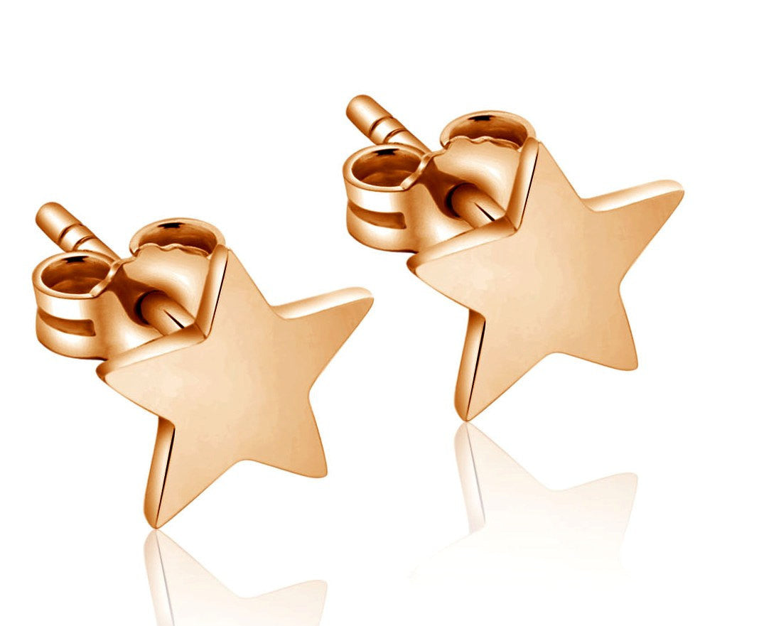 Star Stud Earring Rose Gold