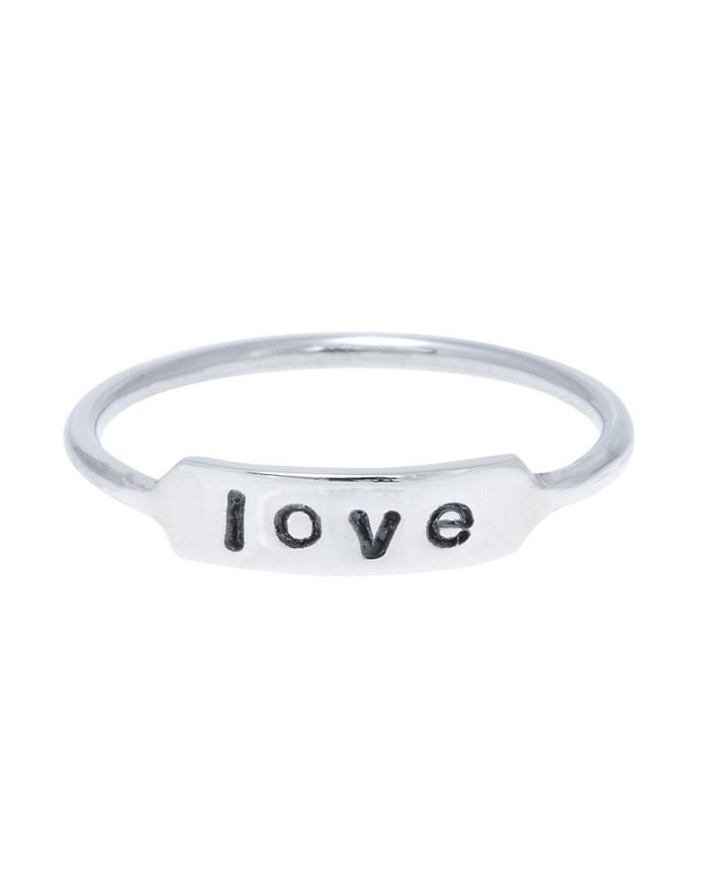 Handstamp Love Word Ring