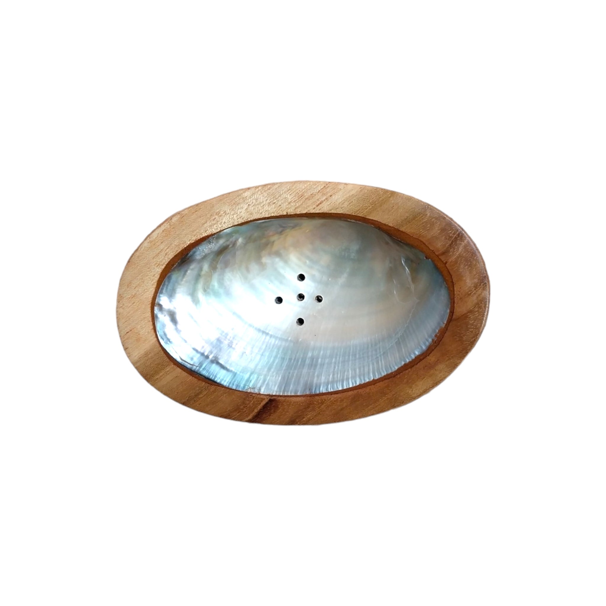 Abalone Teak Soap Dish