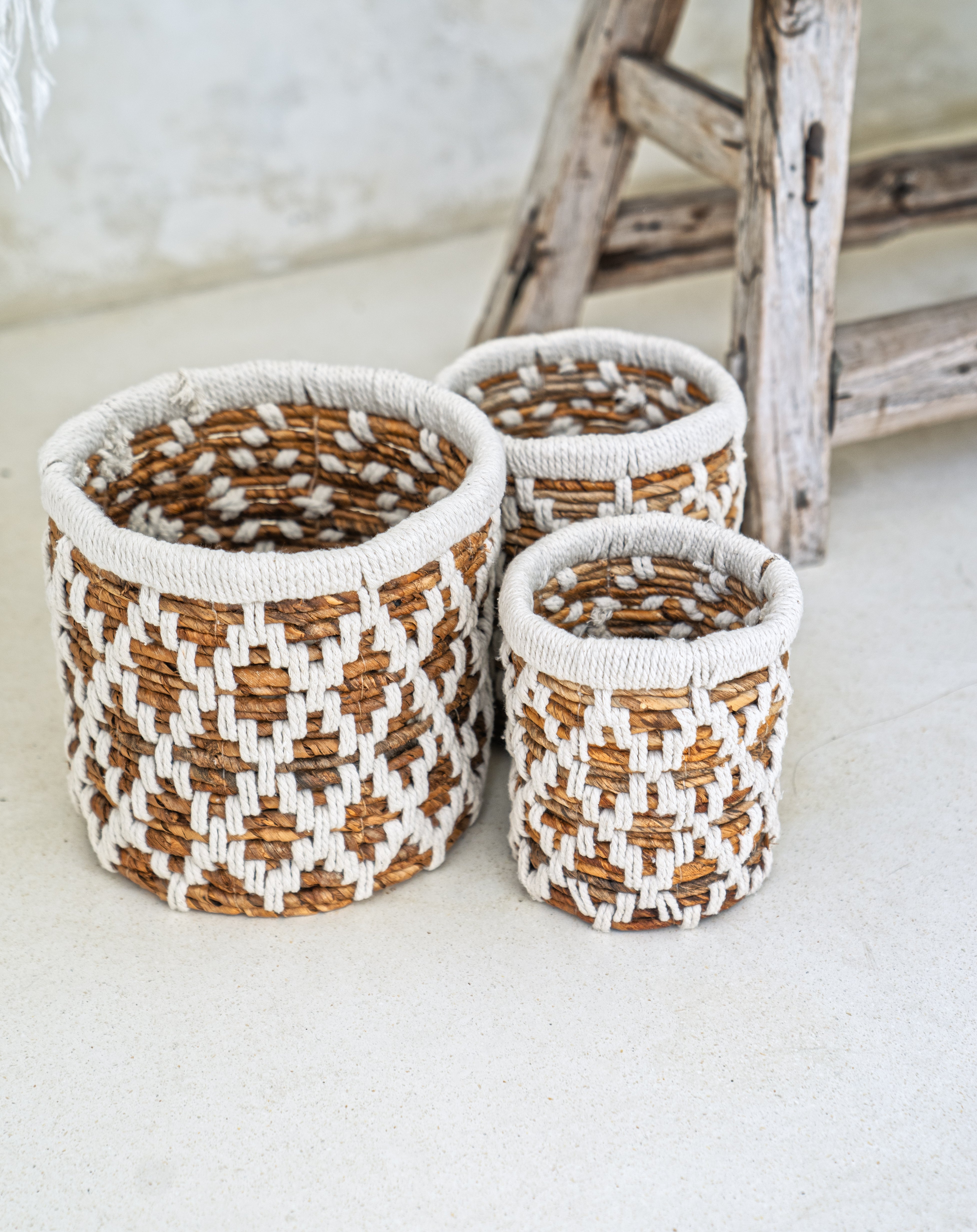 Banana Leaf Planter Storage Basket Set of 3