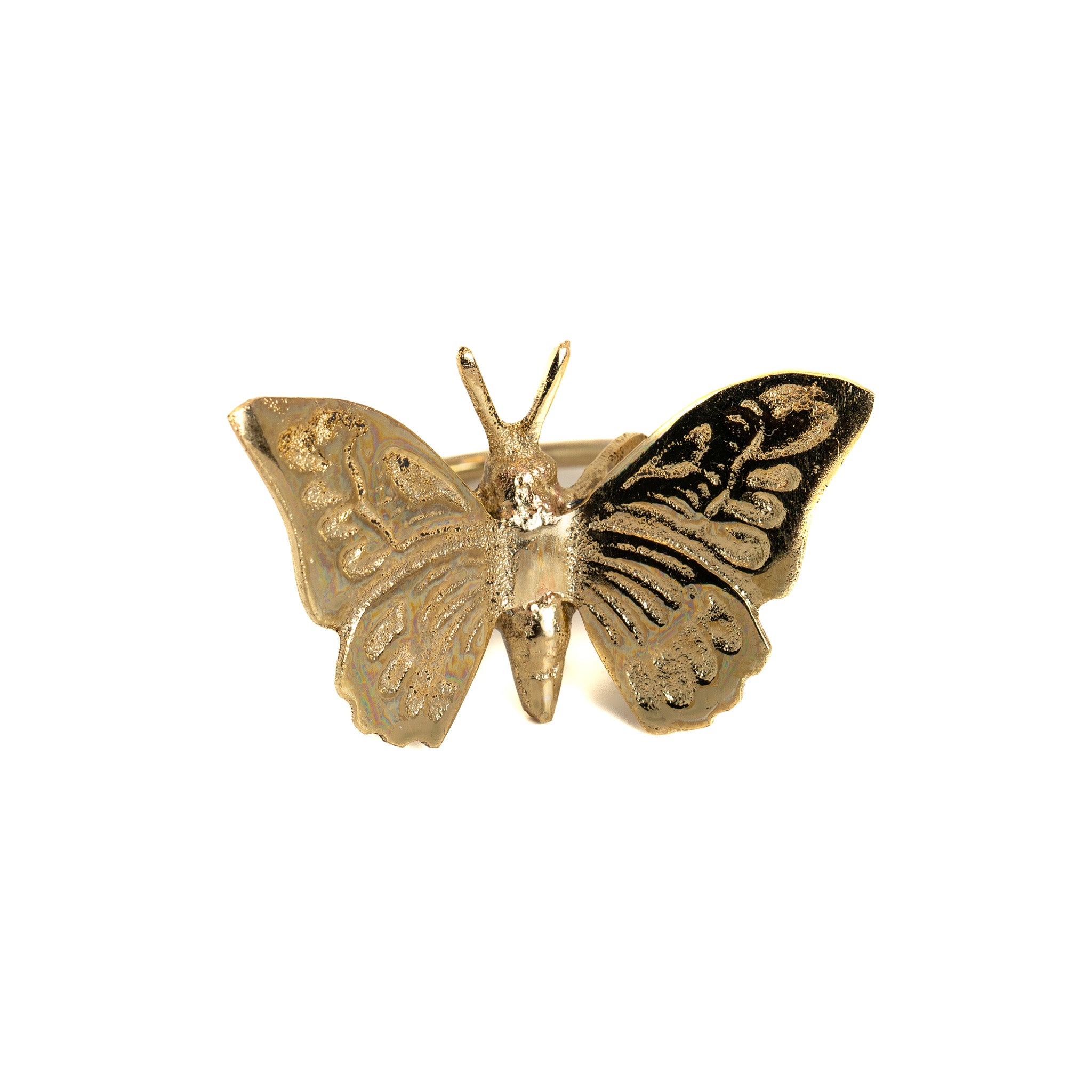 Napkin Ring Brass Butterfly